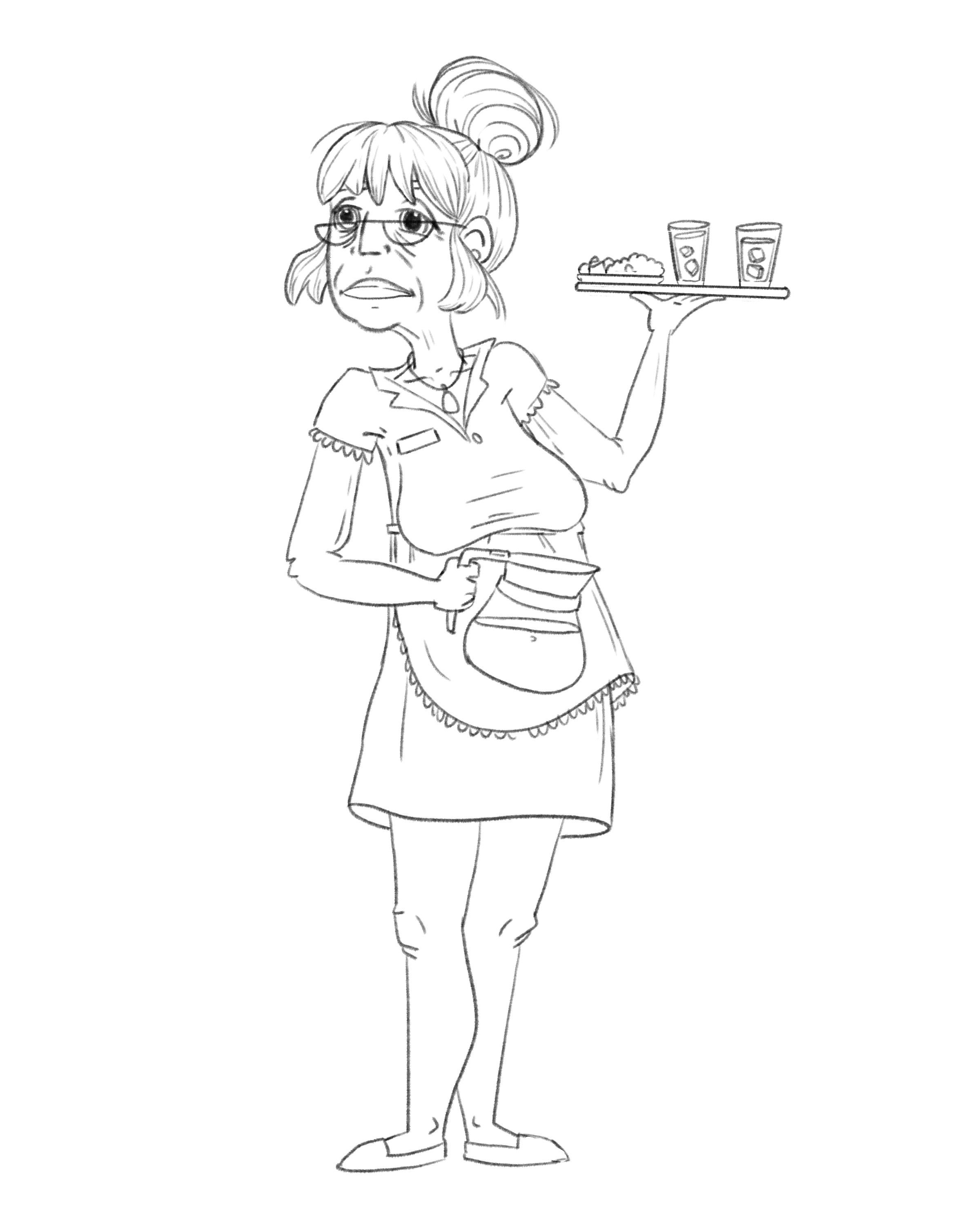 Waitress Character Design
