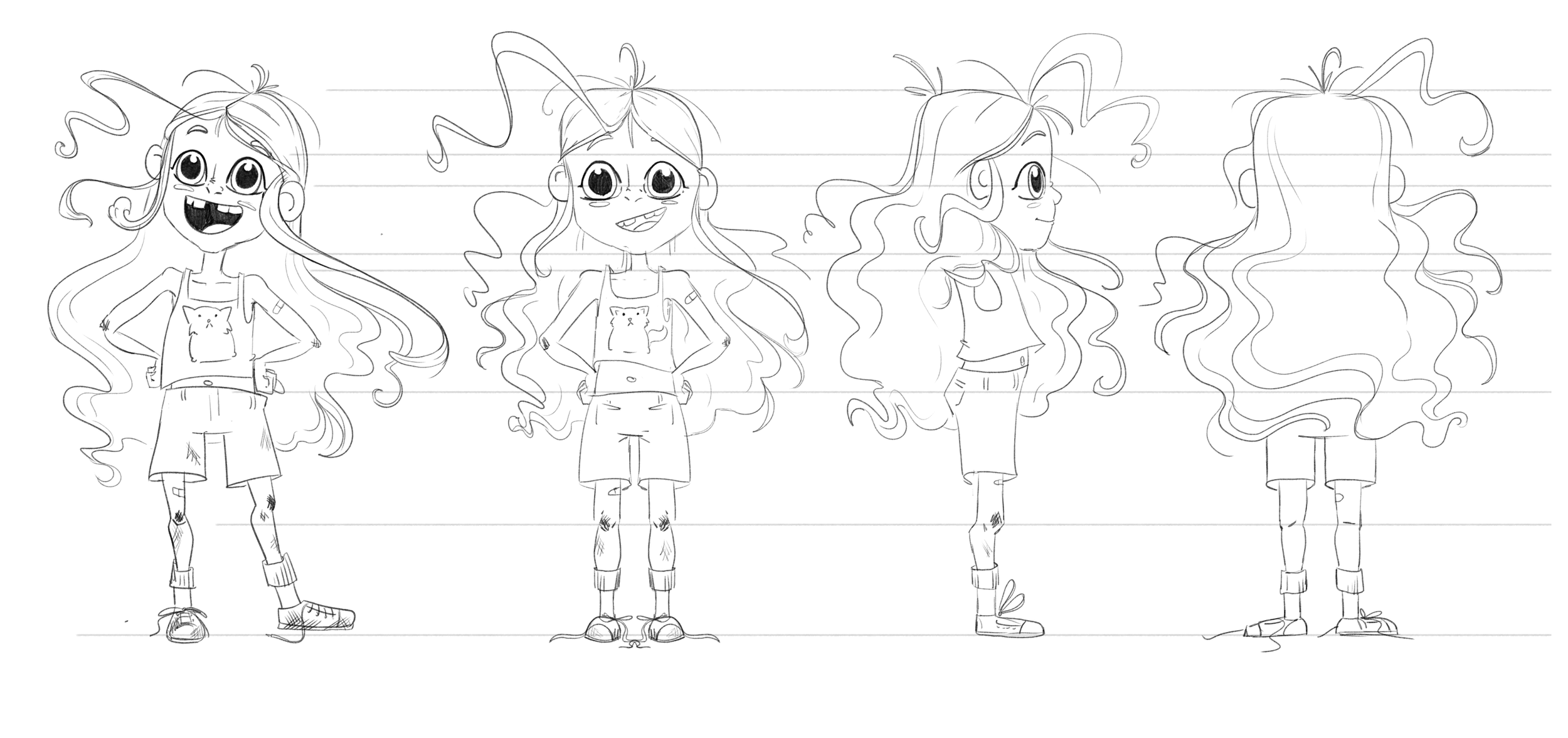 Scrappy Aged Ashley Character Design
