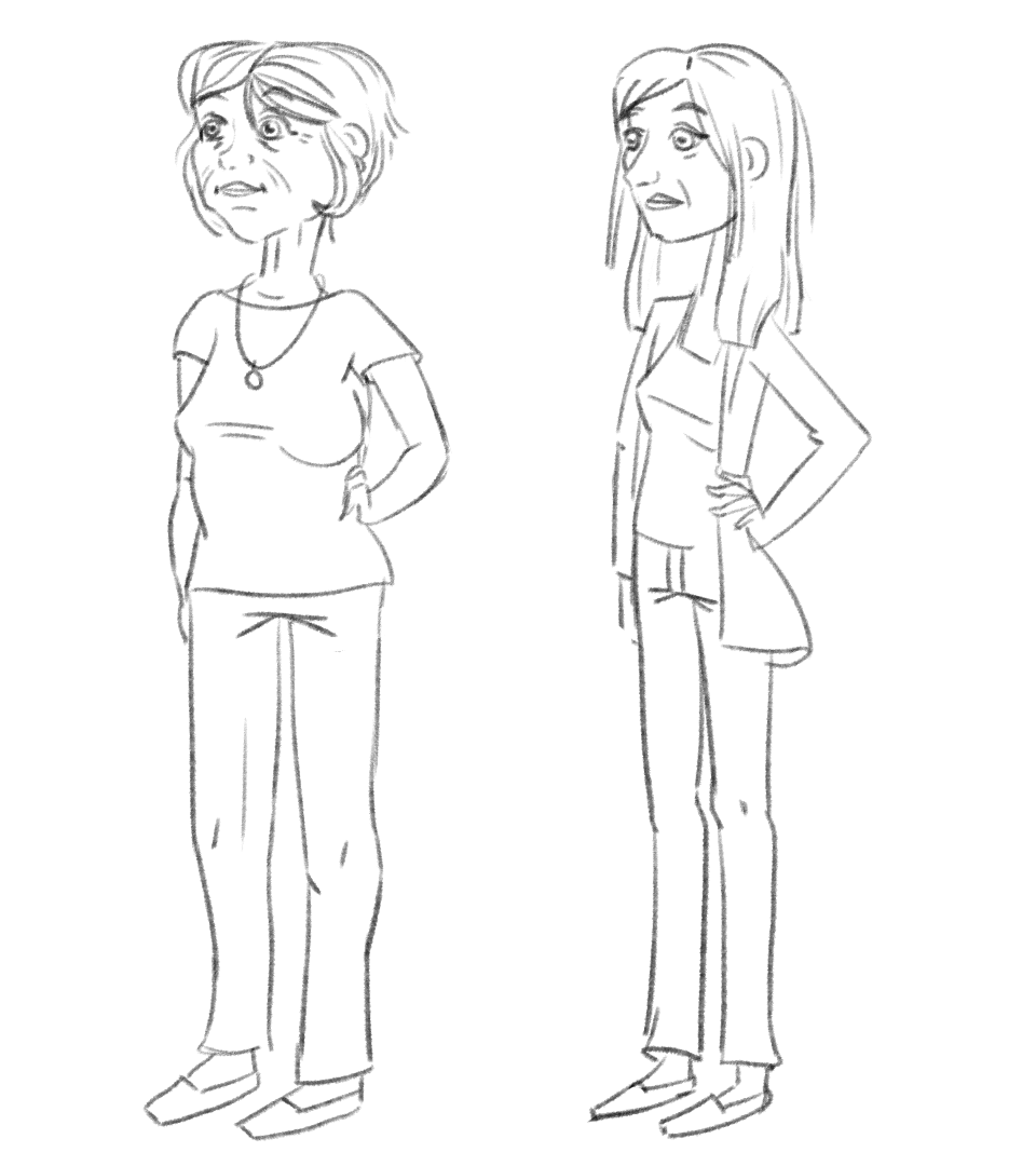 Mary and Lea Character Designs