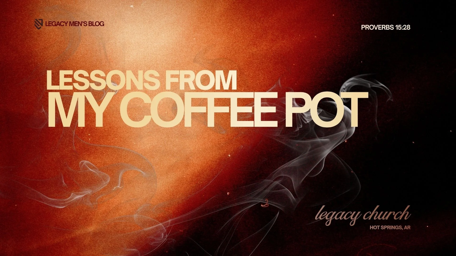Lessons From My Coffee Pot