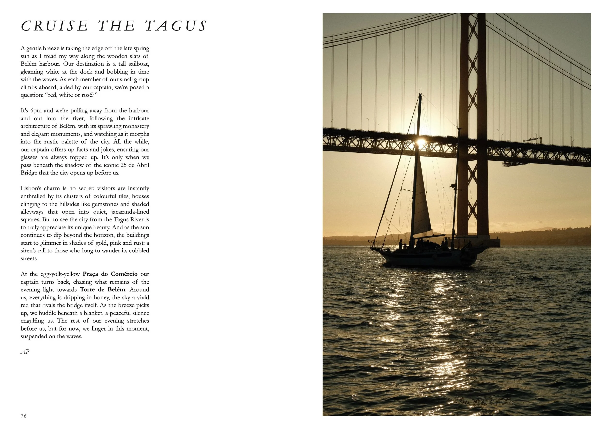 "Cruise the Tagus" | Lodestars Anthology, City Guide: Lisbon 