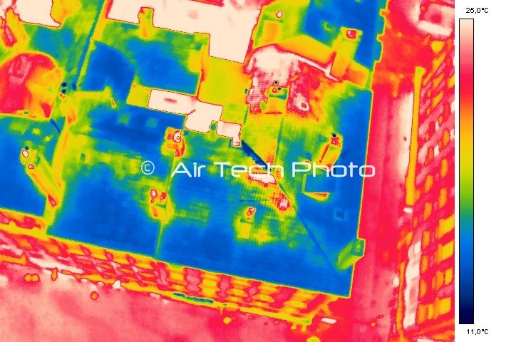 Thermographie aérienne pour la ville de Lyon réalisée avec notre drone, une étude est réalisée pour la ville de Lyon.