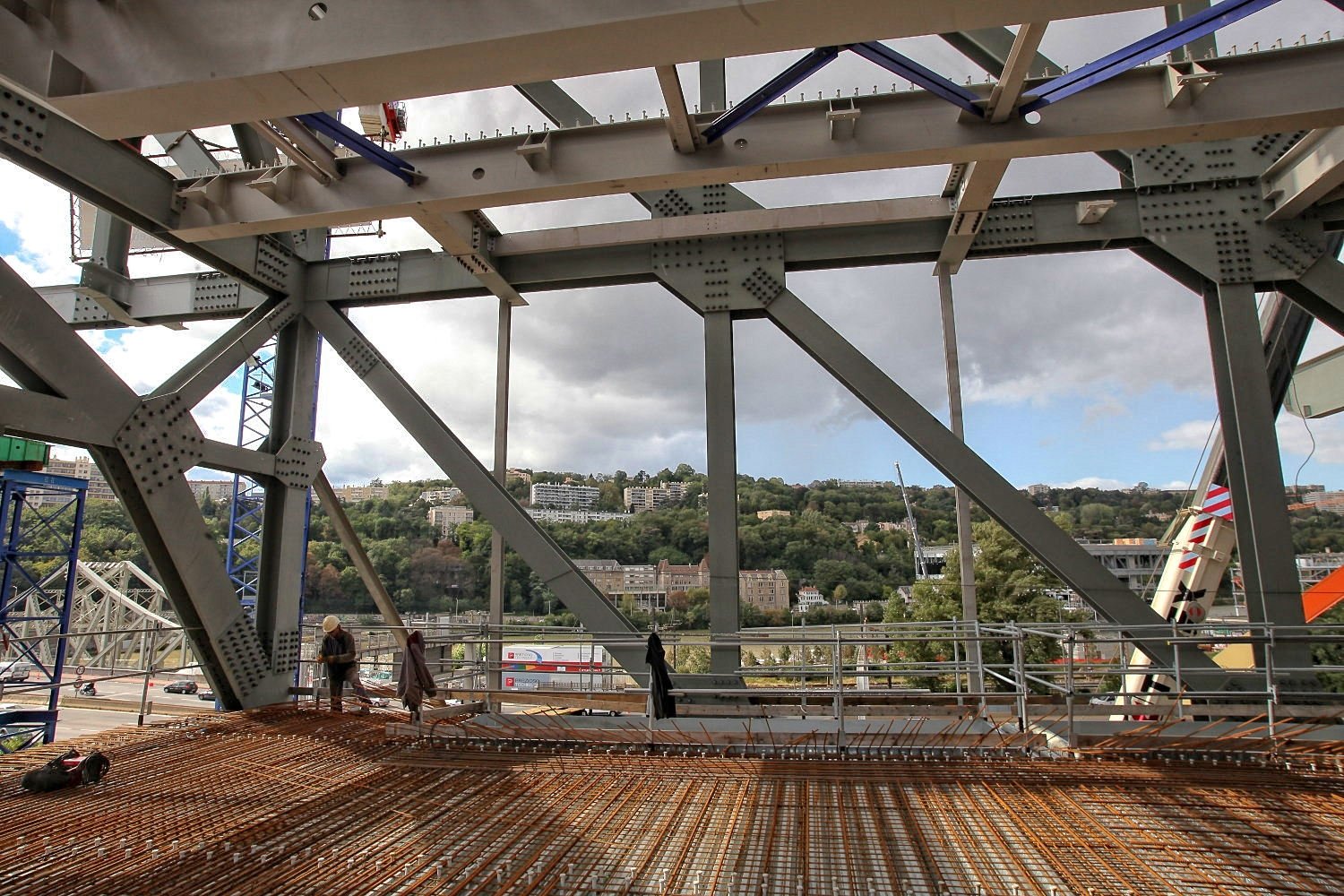 Reportage photos lors de la construction du musée Confluence à Lyon, Chantier Pour le groupe Vinci.