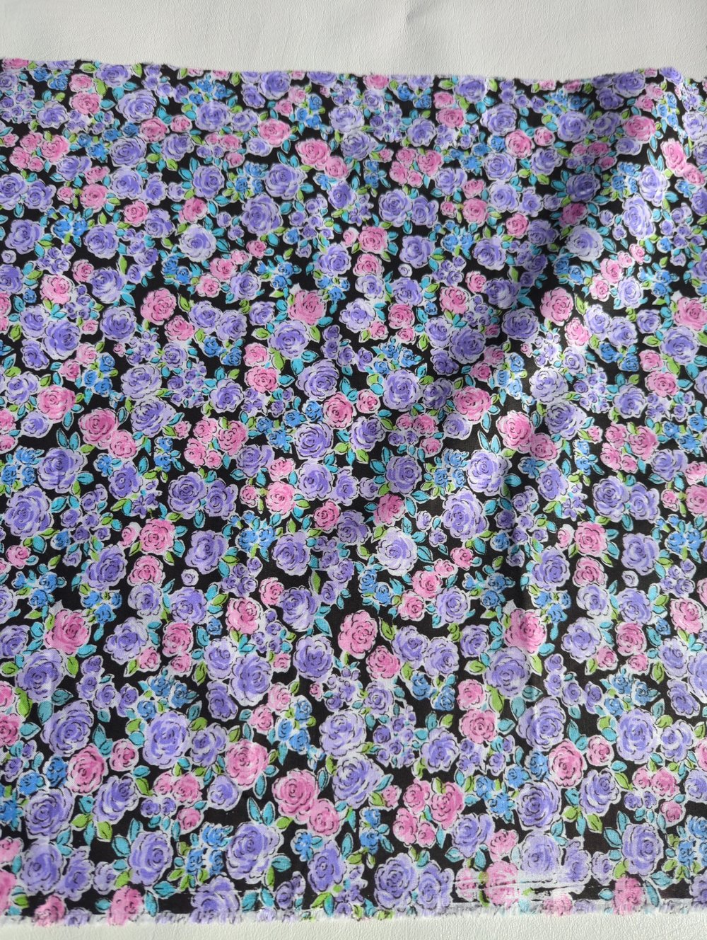 Batik Fabric By Half-Yard Floral on Pink Purple Blue Green Tan Premium  Cotton 29