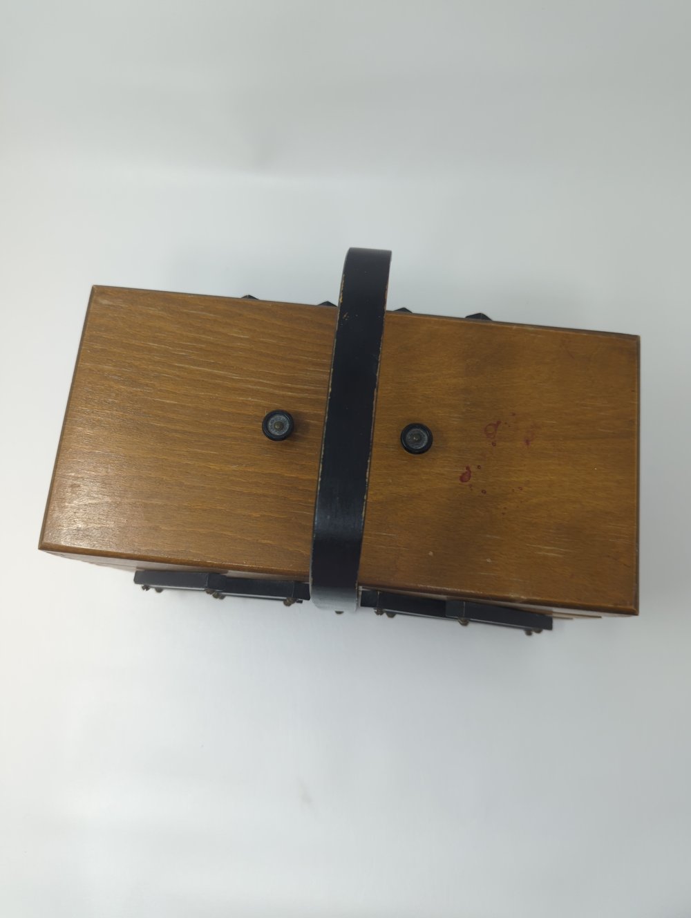 wood sewing box brown