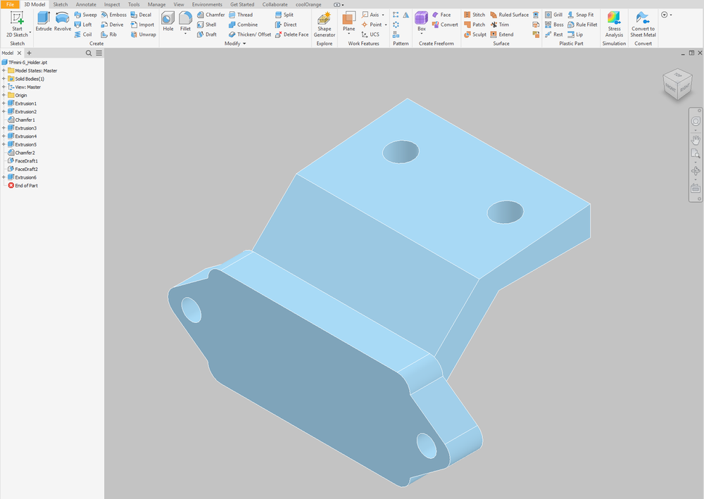 Custom sensor mounting bracket with bolt holes
