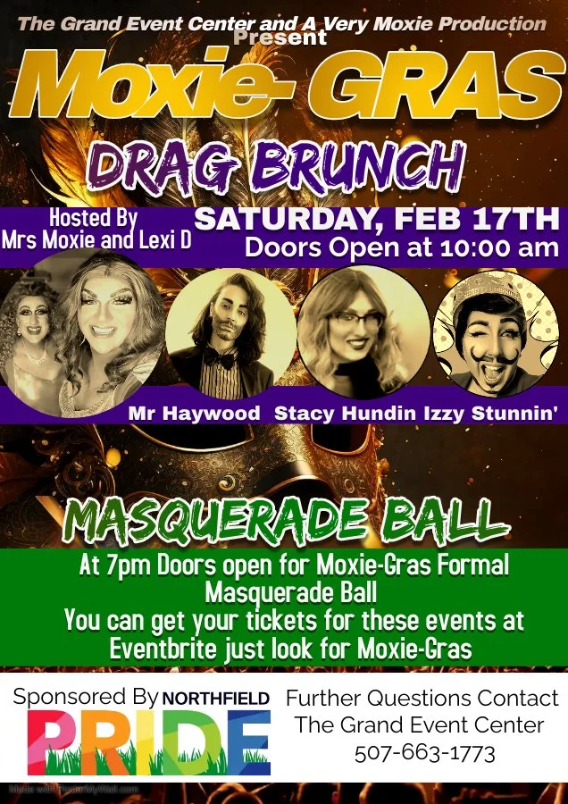 MOXIE-GRAS Drag Brunch and Masquerade Ball — Grand Event Center