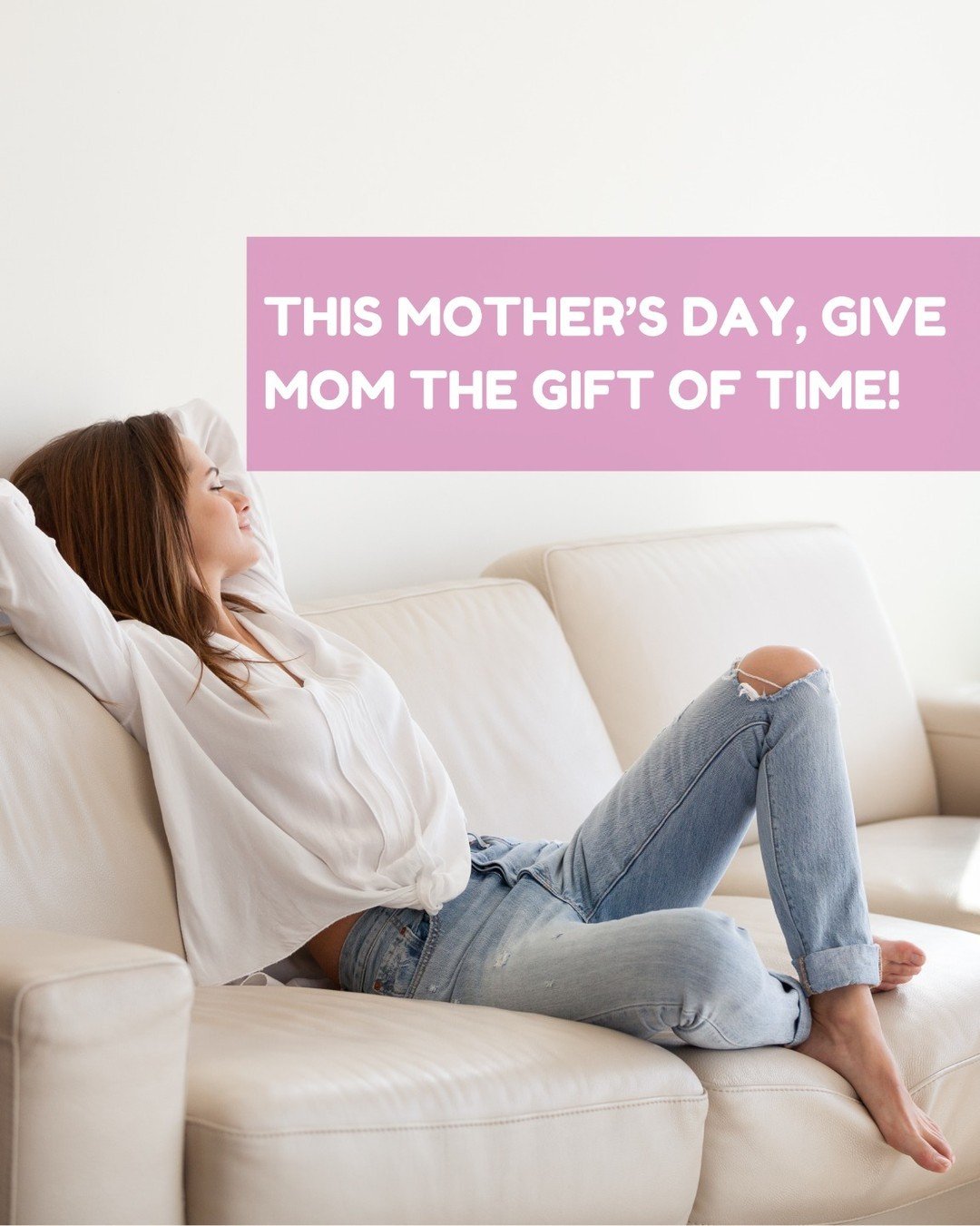 Moms deserve a break! This Mother's Day, show your appreciation with a sparkling clean home from U HAVE IT MAID. Book a cleaning service and give Mom the gift of free time to relax and recharge. Use code MOMSDAY15 for 15% off!