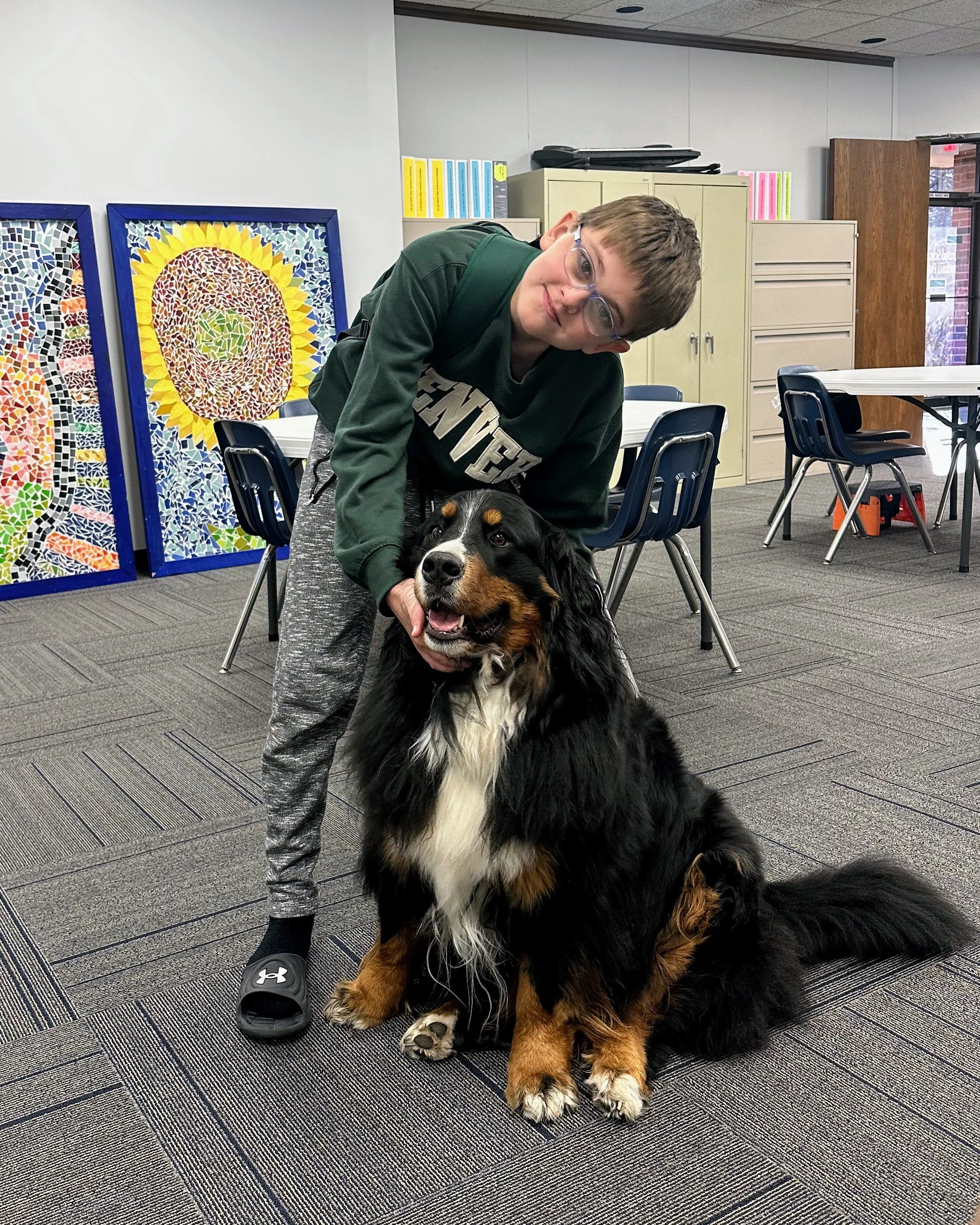 Certified therapy dog Abby