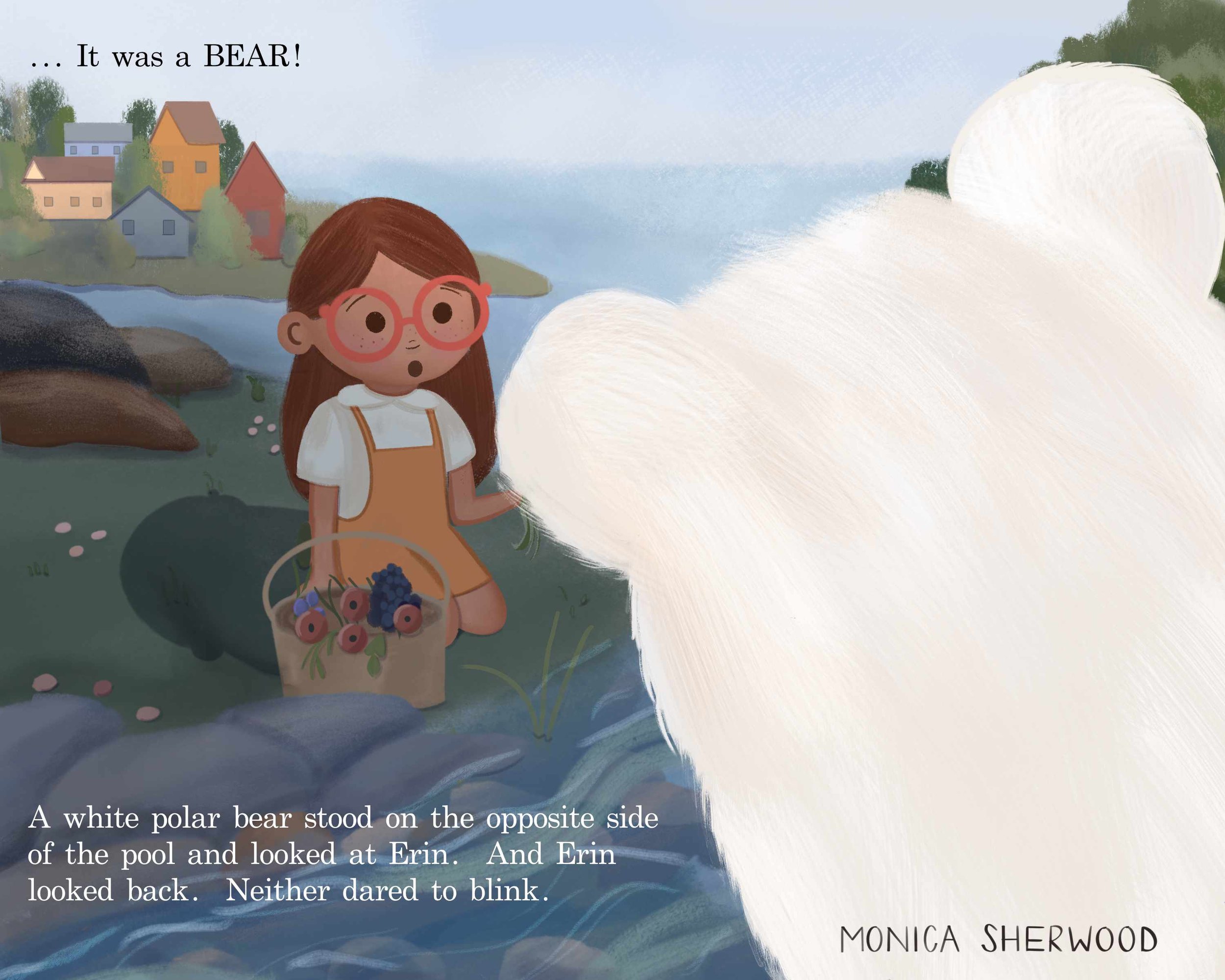 Erin and the bear - outside meeting.jpg