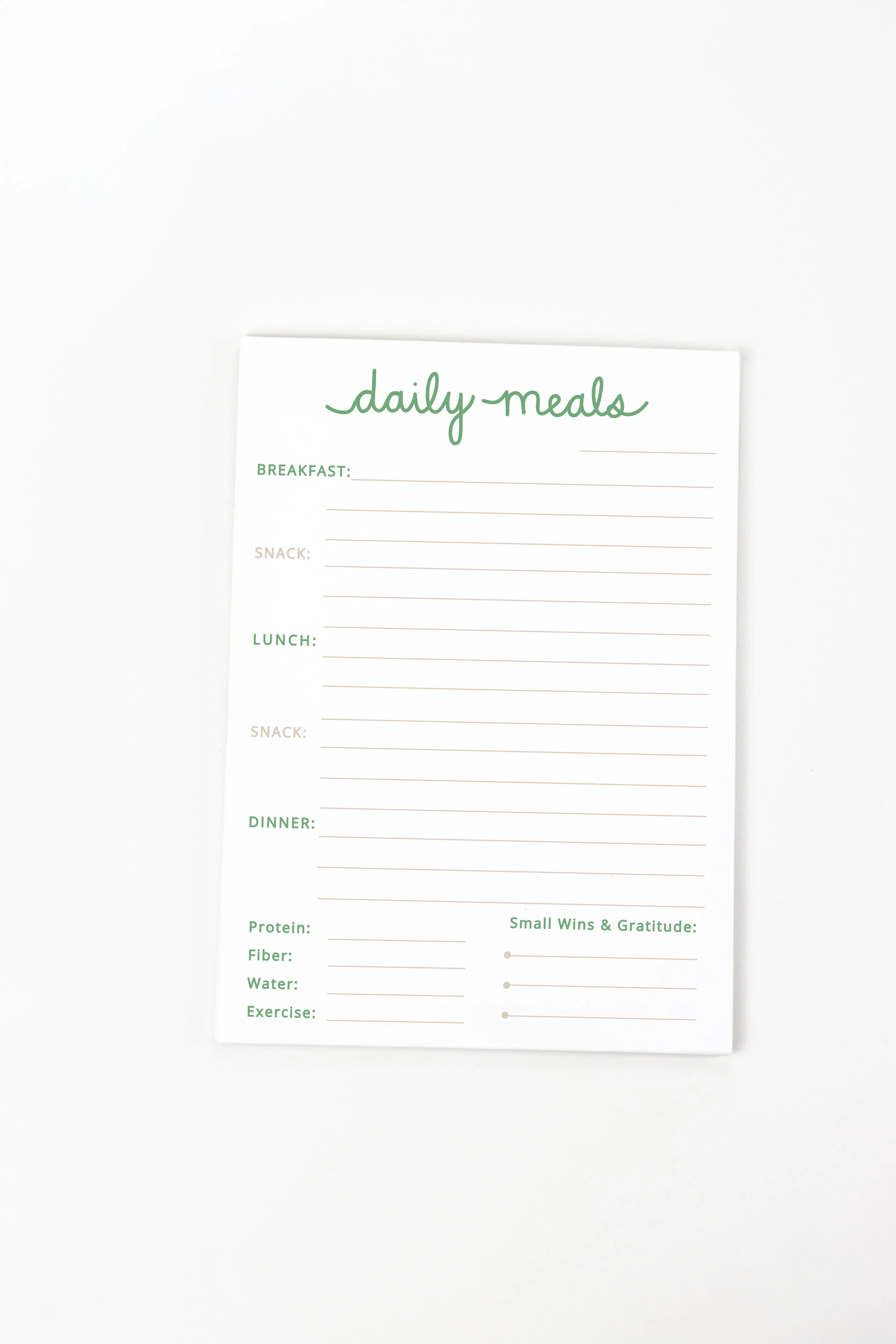 Handmade Daily Meals Notepad