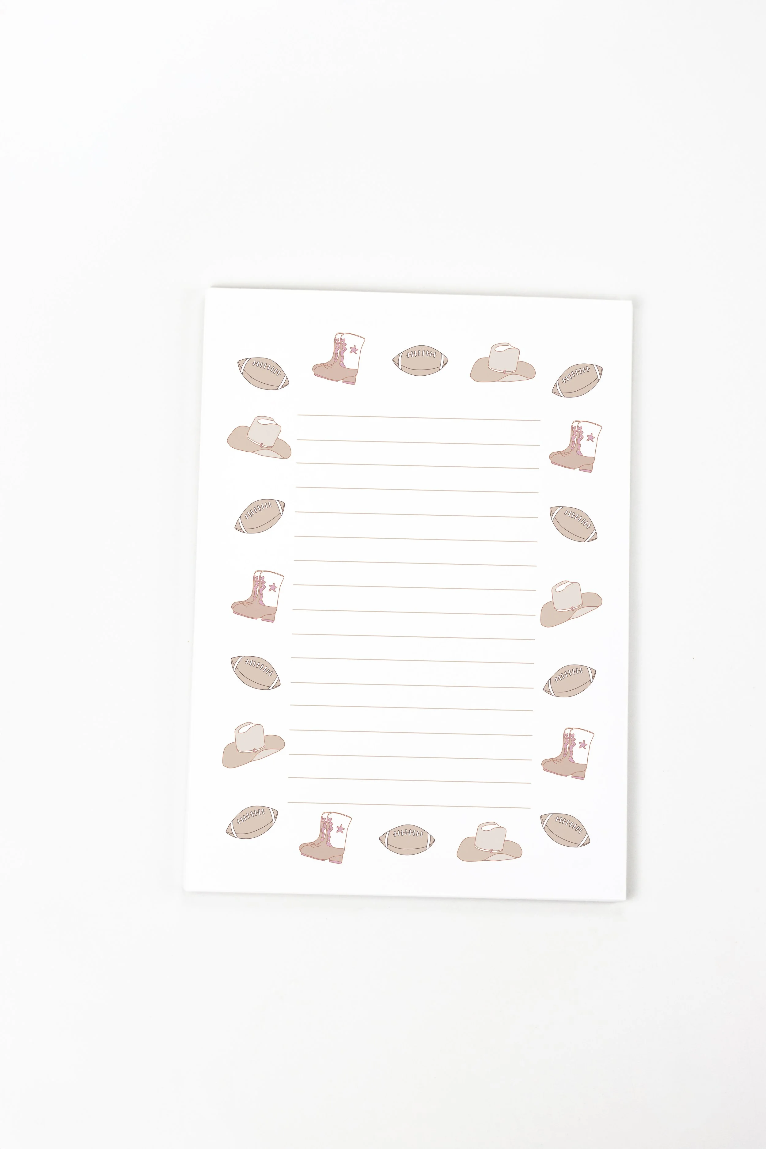 Handmade Country Football Notepad