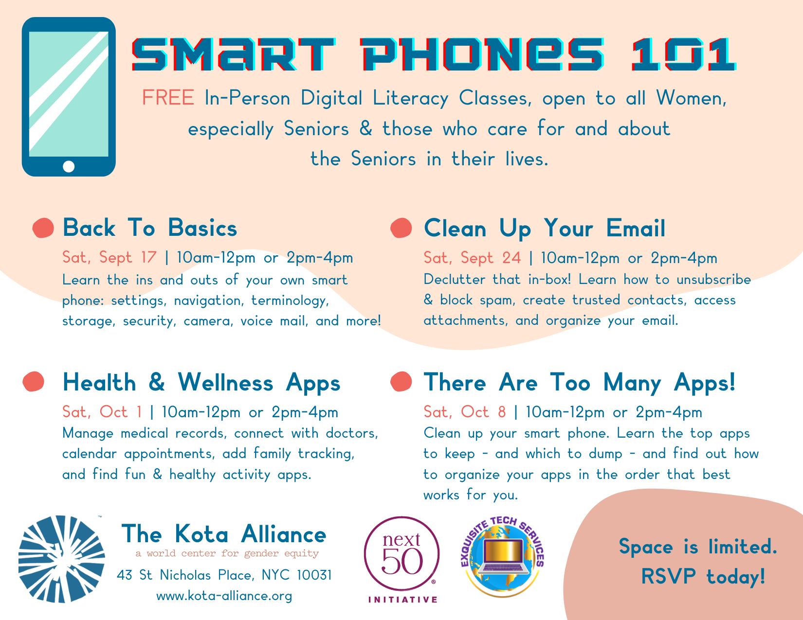 Senior Smarts Workshops: Smart Phones 101 — The Kota Alliance