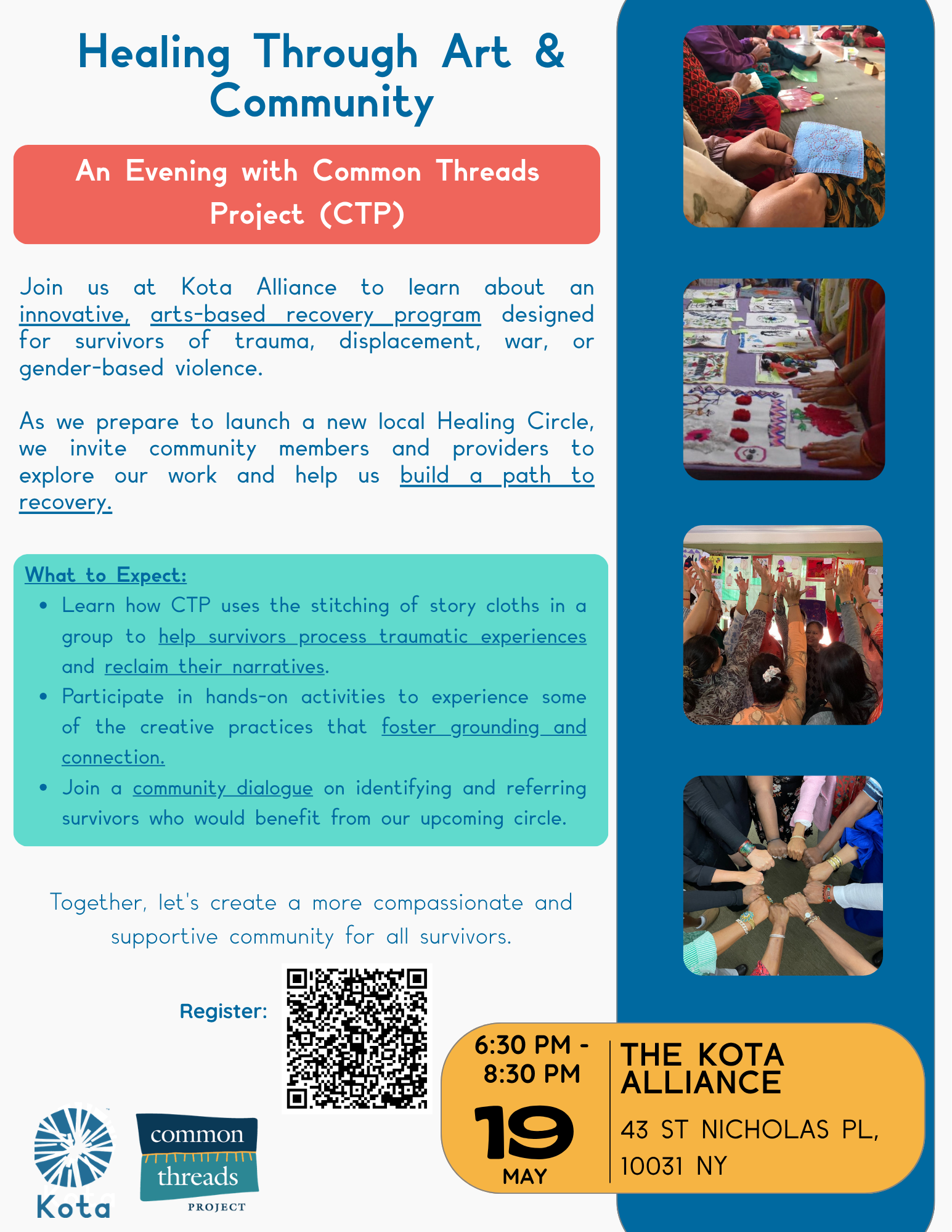 Healing Through Art & Community: An Evening with Common Threads Project