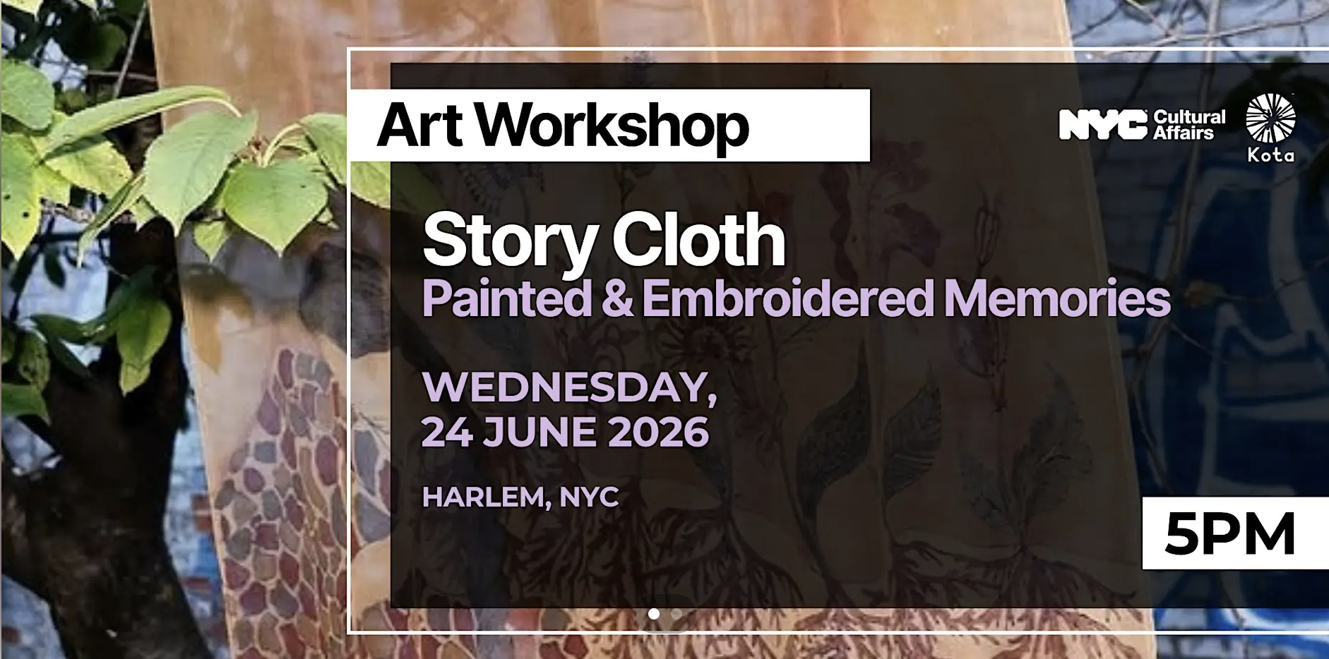 Create Your Own Story Cloth at The Kota Alliance