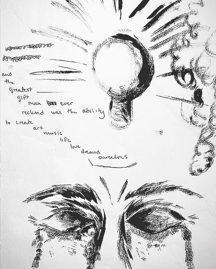 Creative by Nature, 2018 | Acrylic on paper

&mdash;&mdash;&mdash;

showcased at From NYC to Georgia With Love | May 2023

&mdash;&mdash;&mdash;

&lsquo;and the greatest gift
man ever received
was the ability to create
art
music
life
love
dreams
ours