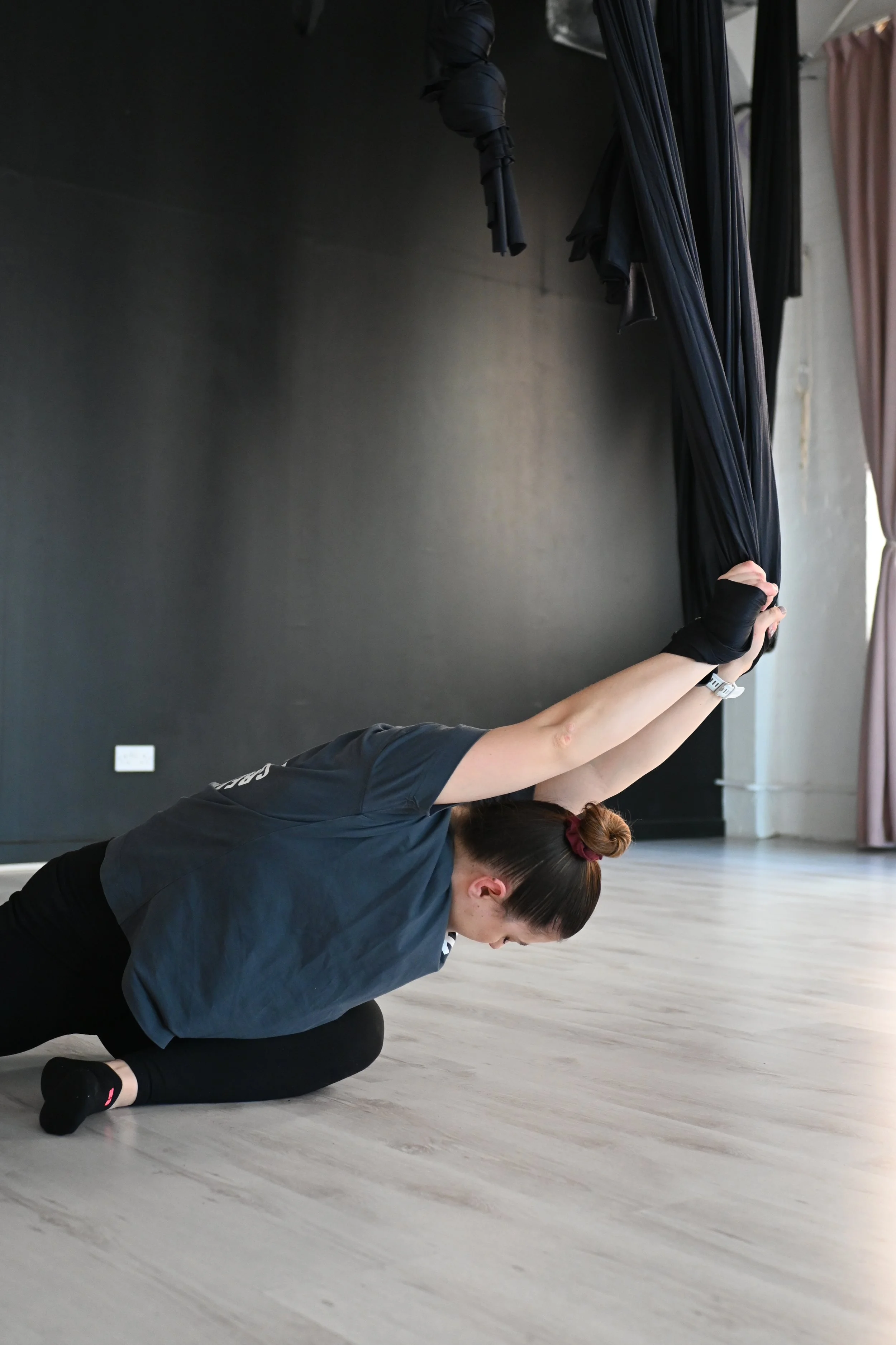 Aerial Yin and Restorative class at the Kali Collective