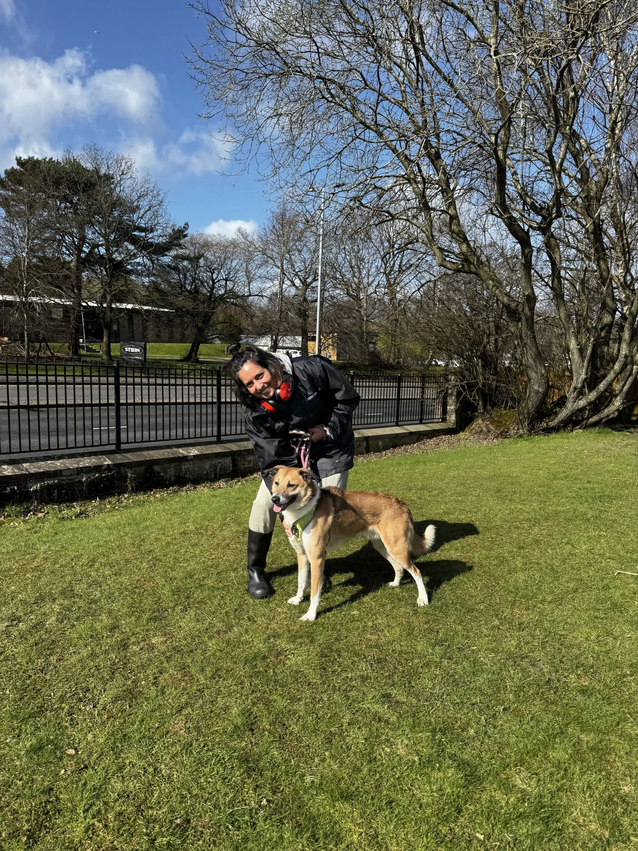 Steph with a Scottish SPCA rescue dog