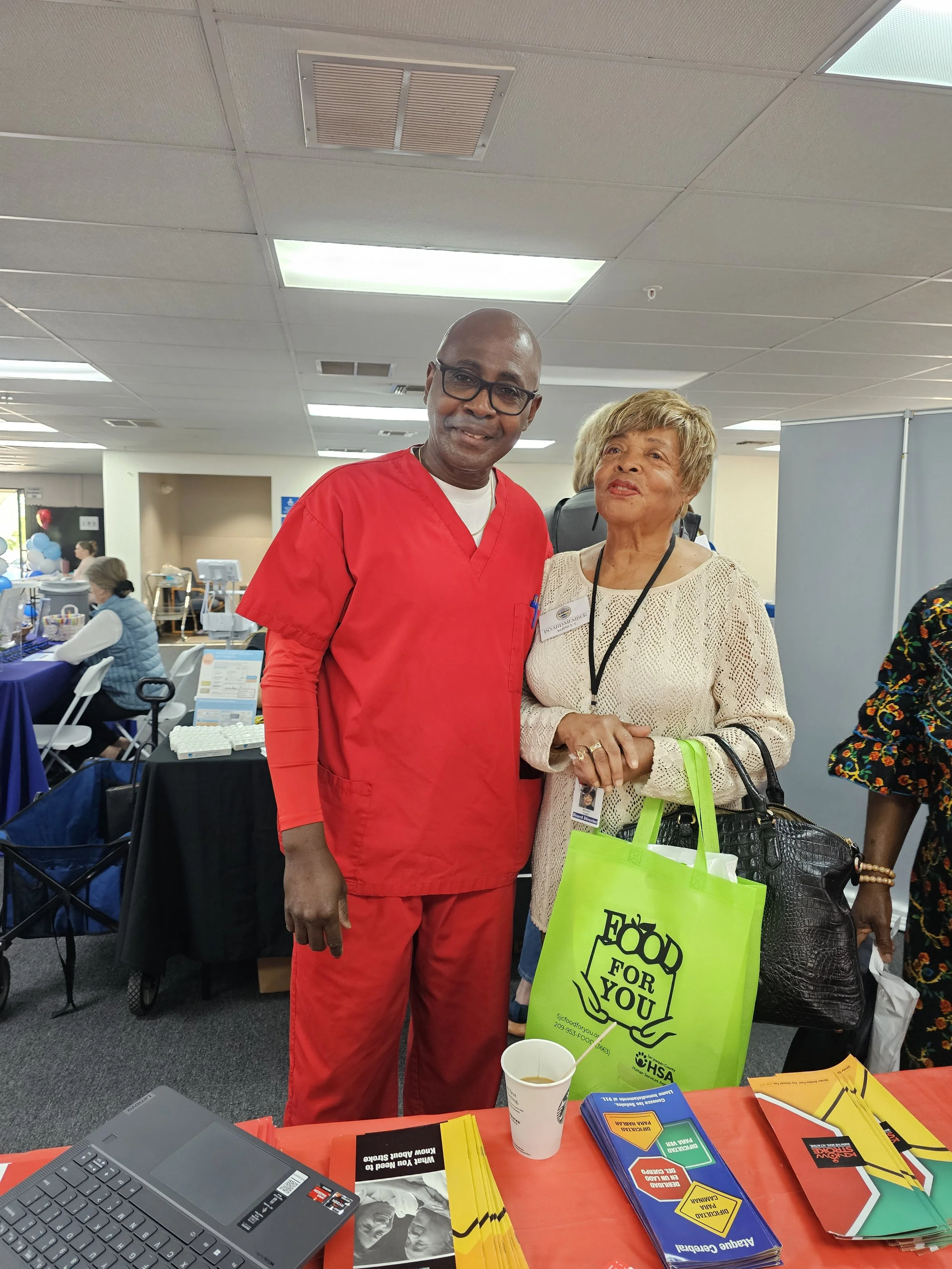 Patrice Koffi accompanied by Bernice King Tingle, Mountain House City Council Member.