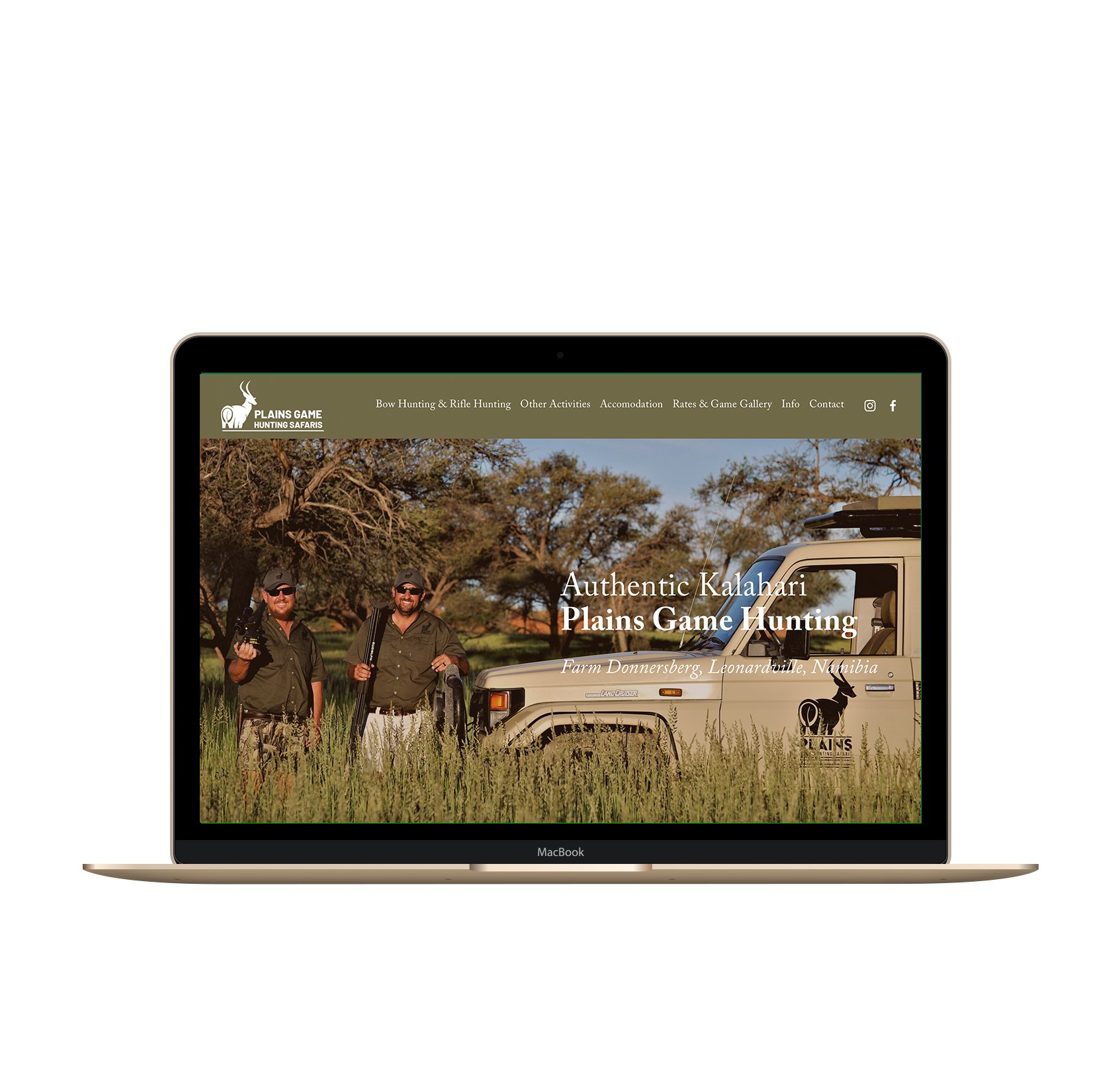 Webdesign + Brand DNA for Plains Game Hunting