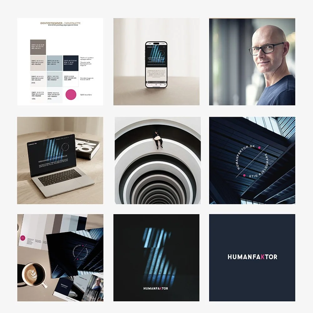 Visuel identitet  & hjemmeside for Humanfaktor