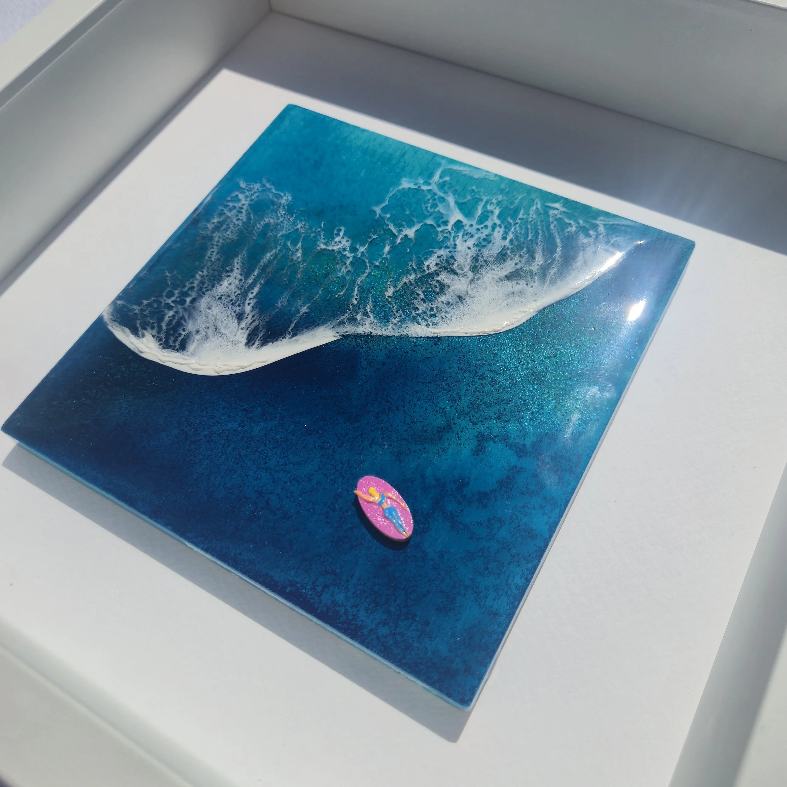 Something About The Sea, Original Framed Surf Art