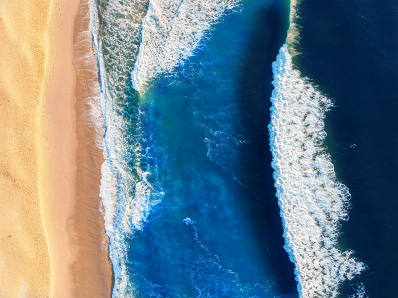Inspiration drone shot of the sea for resin art.