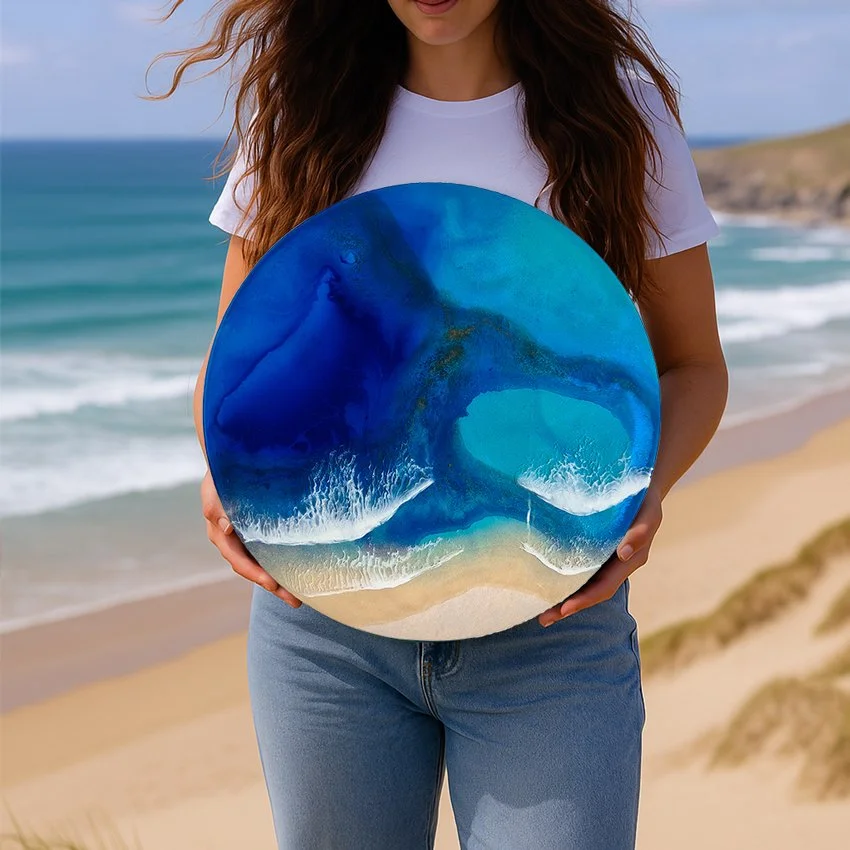 Azure Drift resin artwork