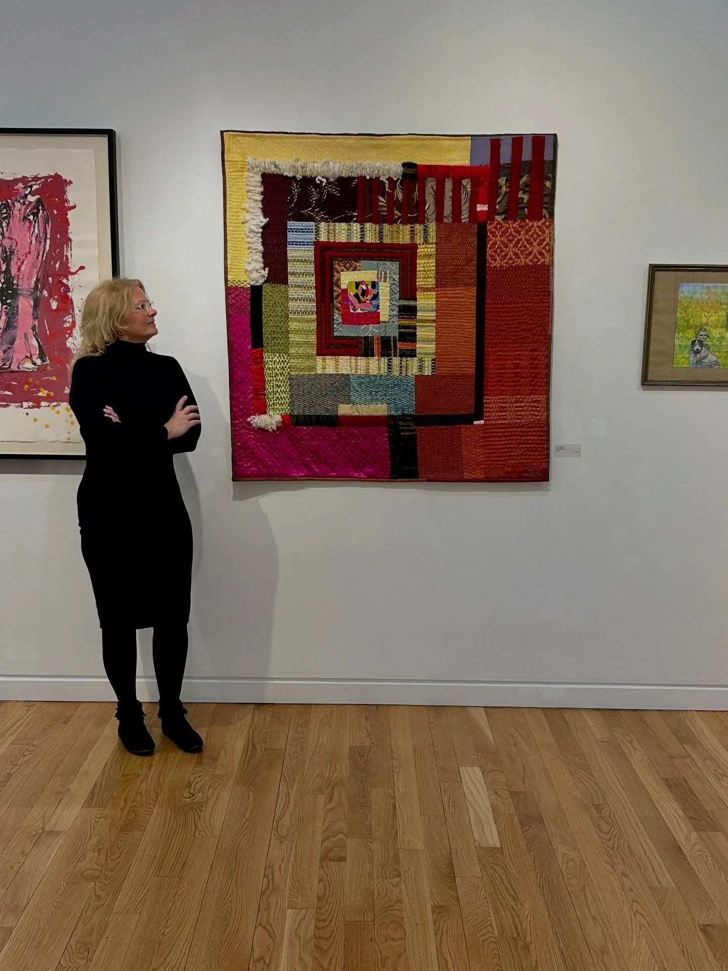 Let&rsquo;s Dance
47&rdquo; x 50&rdquo;
textile / raw wool locks / various yarn

#elmhurstartmuseum #elmhurstartistsguild #illinois #artist #interiordesign