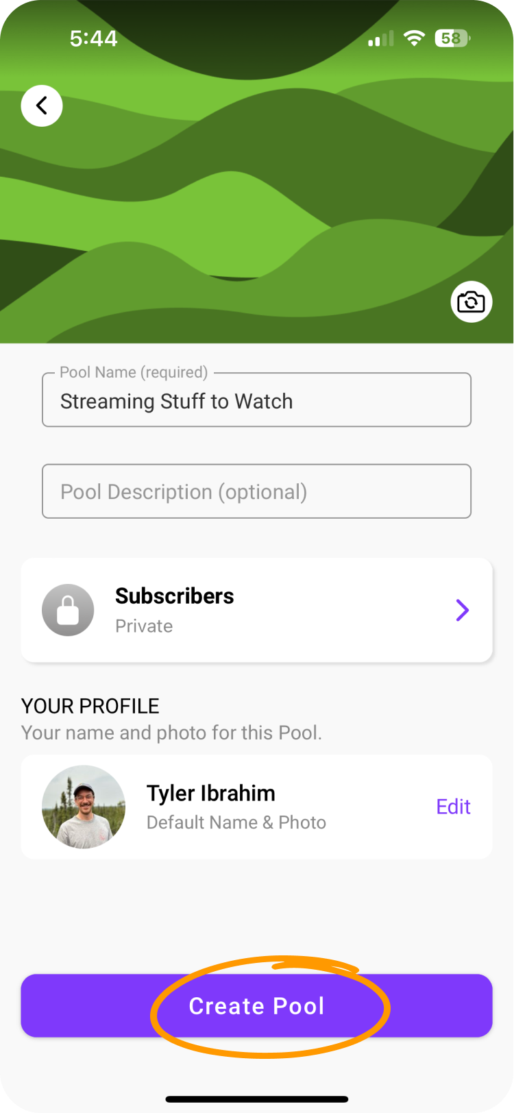 Create Private Pool — Pools