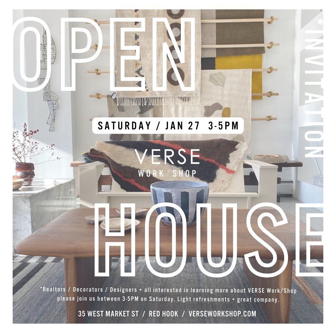 We invite you to join us at VERSE Work/Shop this Saturday, January 27th&nbsp;from 3-5PM for an Open House and 𝙏𝙖𝙡𝙠 𝙎𝙝𝙤𝙥 3.0&nbsp;closing reception. &nbsp;
&nbsp;
𝐕𝐄𝐑𝐒𝐄 𝐖𝐨𝐫𝐤/𝐒𝐡𝐨𝐩 opened this past March and as we celebrate the conc