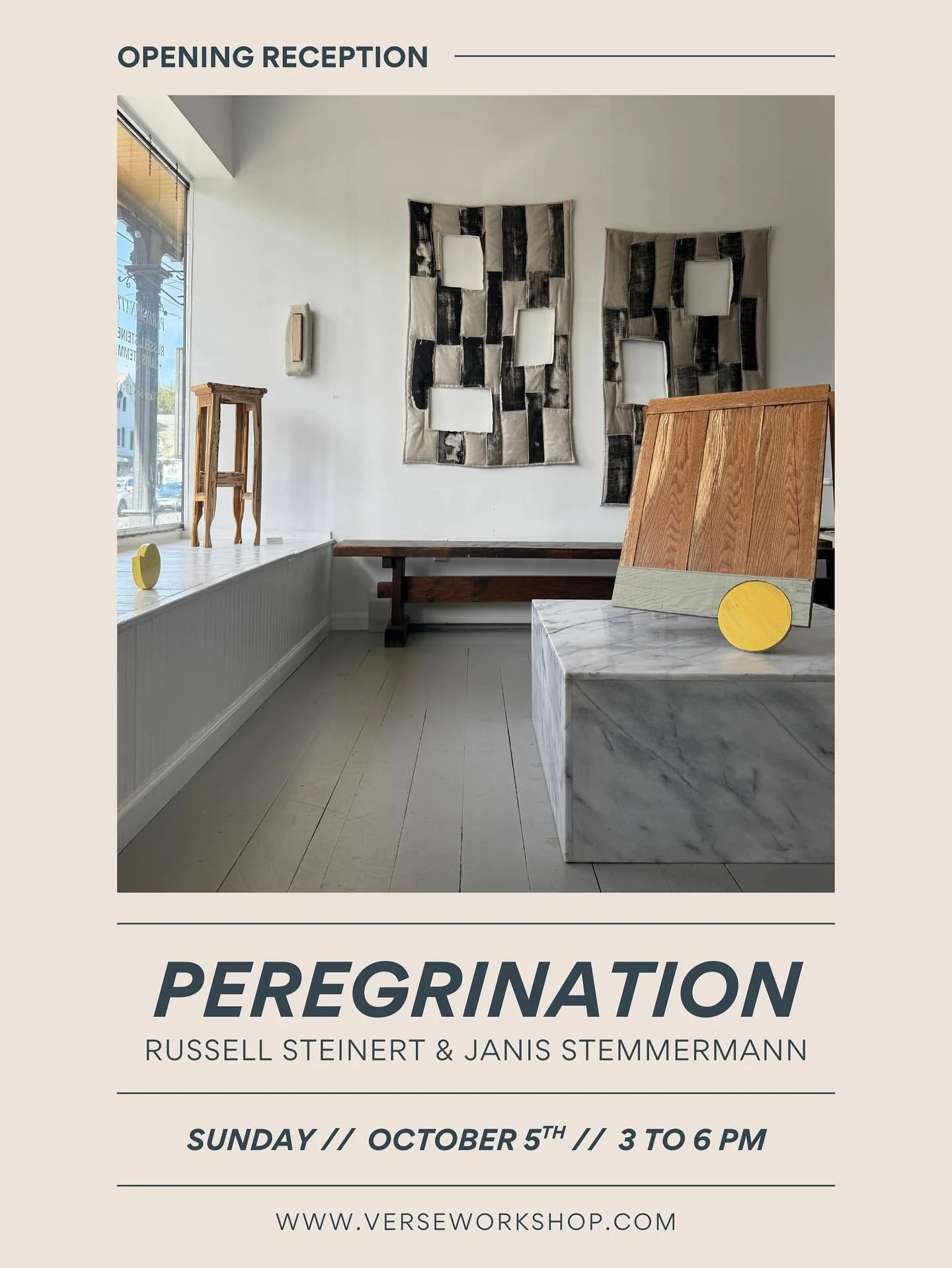 Join us this Sunday to celebrate the OPENING RECEPTION of 𝙋𝙚𝙧𝙚𝙜𝙧𝙞𝙣𝙖𝙩𝙞𝙤𝙣, the first two-person show of husband and wife Russell Steinert &amp; Janis Stemmermann.

Per the artists, 𝙋𝙚𝙧𝙚𝙜𝙧𝙞𝙣𝙖𝙩𝙞𝙤𝙣 aptly describes their life&rsqu