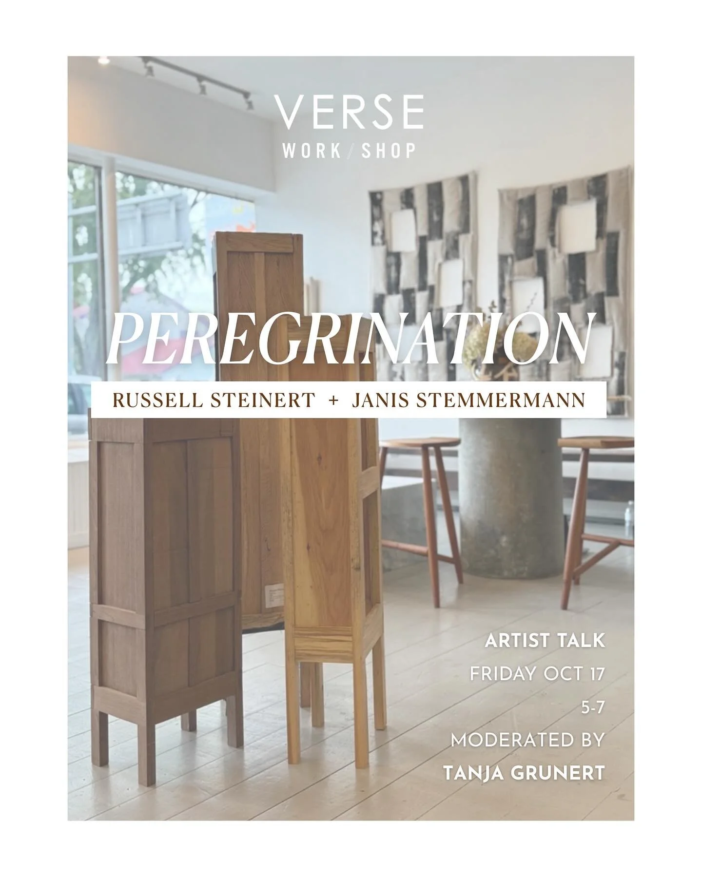 Let&rsquo;s 𝘵𝘢𝘭𝘬 𝘴𝘩𝘰𝘱 - Friday, October 17 &bull; 5-7PM 𝐀𝐫𝐭𝐢𝐬𝐭 𝐓𝐚𝐥𝐤: 𝐑𝐮𝐬𝐬𝐞𝐥𝐥 𝐒𝐭𝐞𝐢𝐧𝐞𝐫𝐭 + 𝐉𝐚𝐧𝐢𝐬 𝐒𝐭𝐞𝐦𝐦𝐞𝐫𝐦𝐚𝐧𝐧 in Conversation with Tanja Grunert

Join us for an intimate conversation with artists Russell S