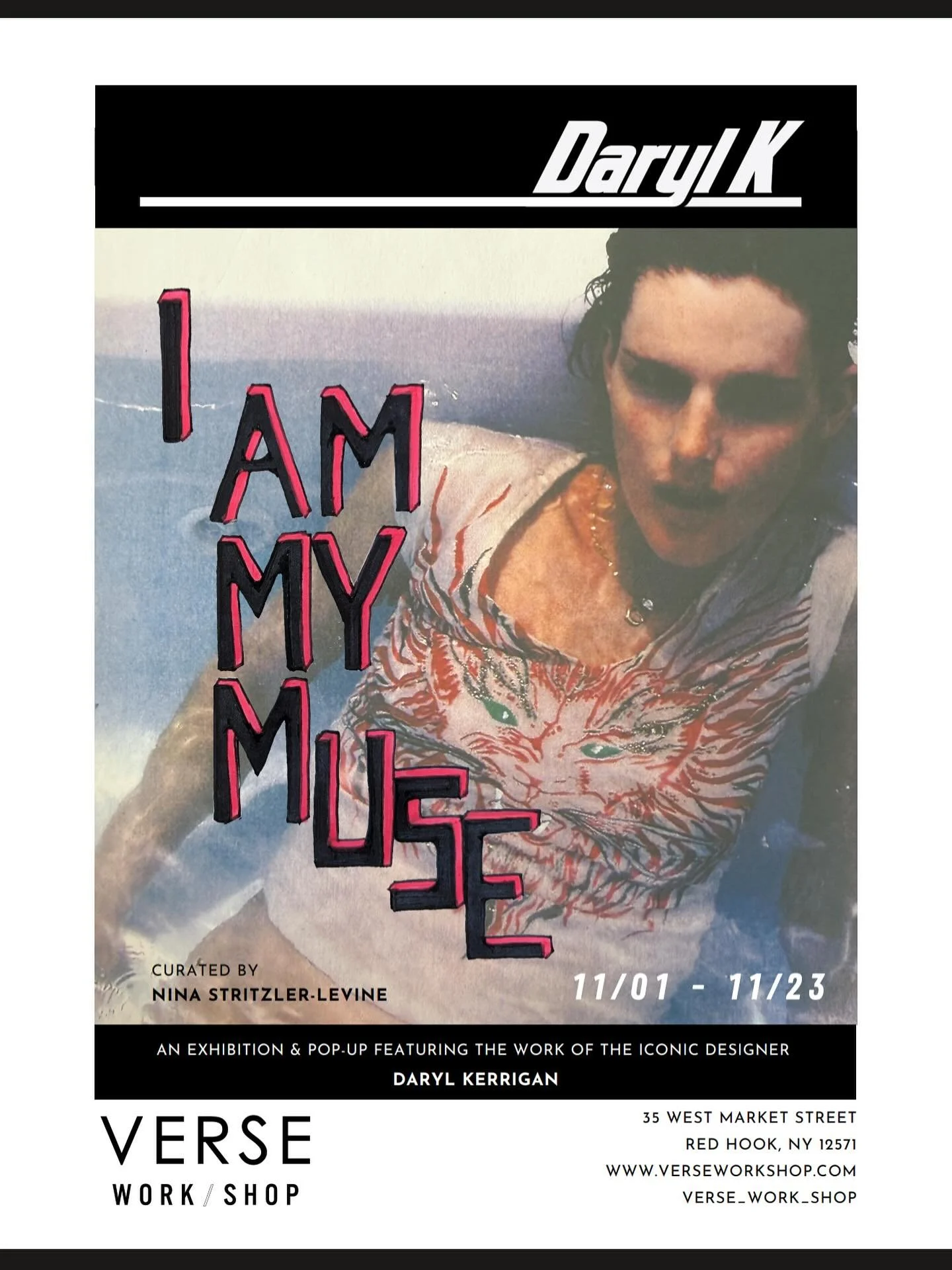 An iconic exhibition of an iconic designer by an iconic curator.
𝘿𝙖𝙧𝙮𝙡 𝙆. : 𝙄 𝘼𝙢 𝙈𝙮 𝙈𝙪𝙨𝙚
Curated by Nina Stritzler-Levine.
On view 11/01 thru 11/23 @verse_work_shop.
Stay tuned for curatorial conversations and on site dates by @dar