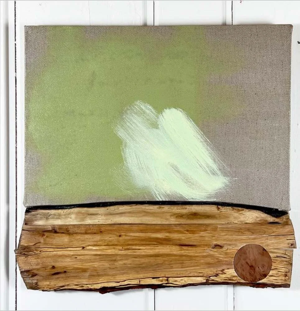 Russell Steinert, rs-459 Green Swoosh with Wood/Dot, 2023