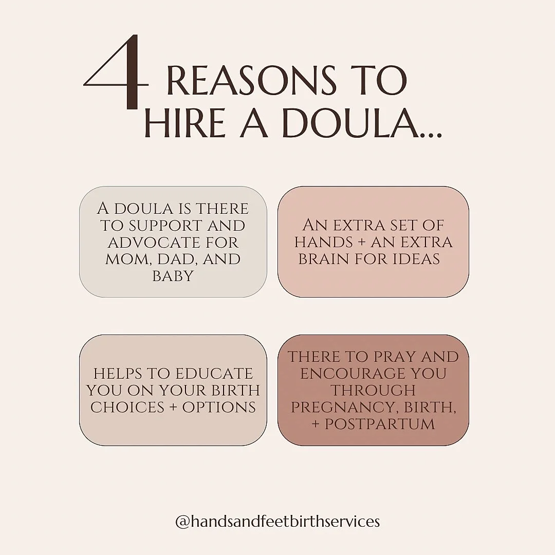 Dad, mom, baby, doula = 🤝🏼