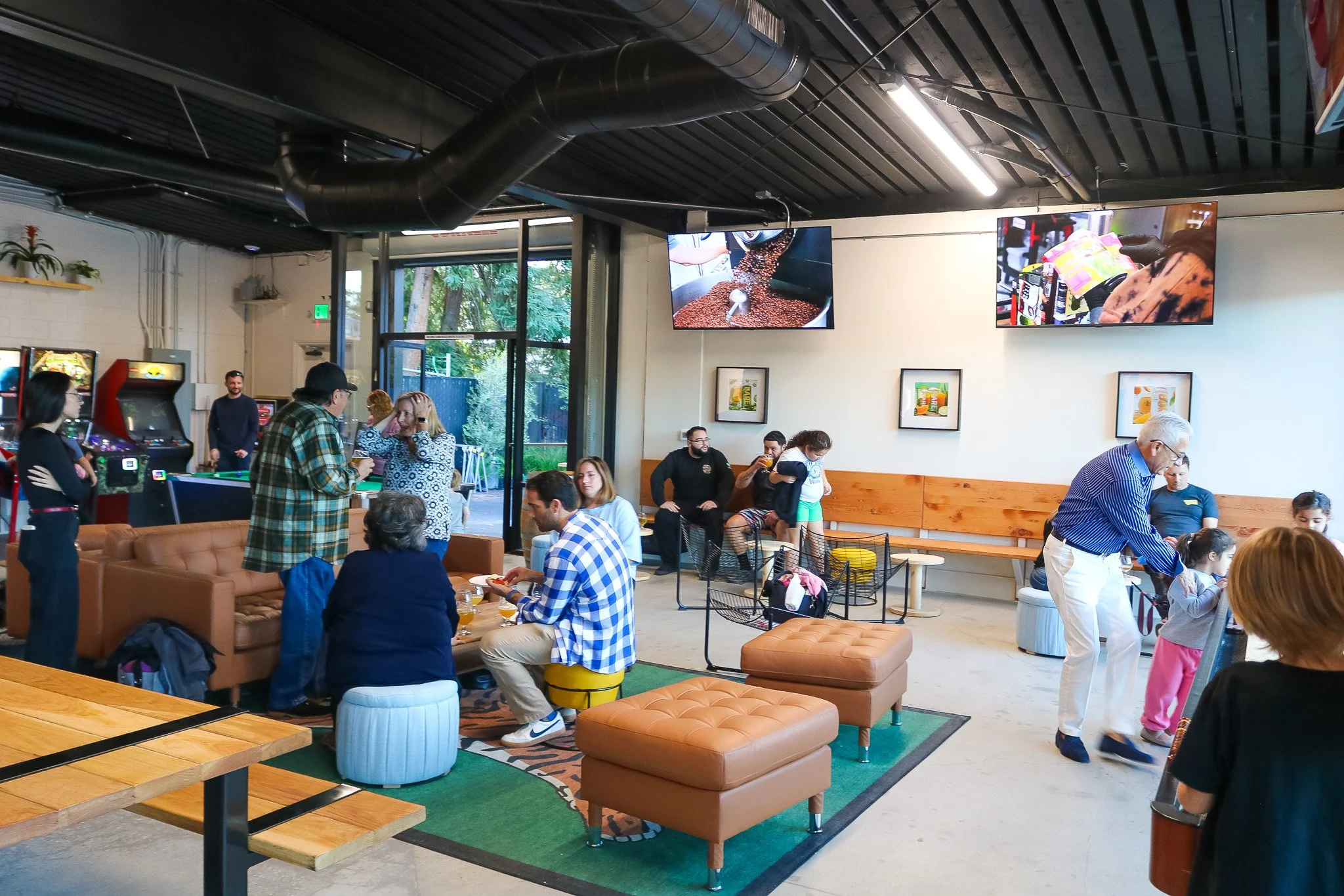 Lounge area at our Walnut Creek taproom