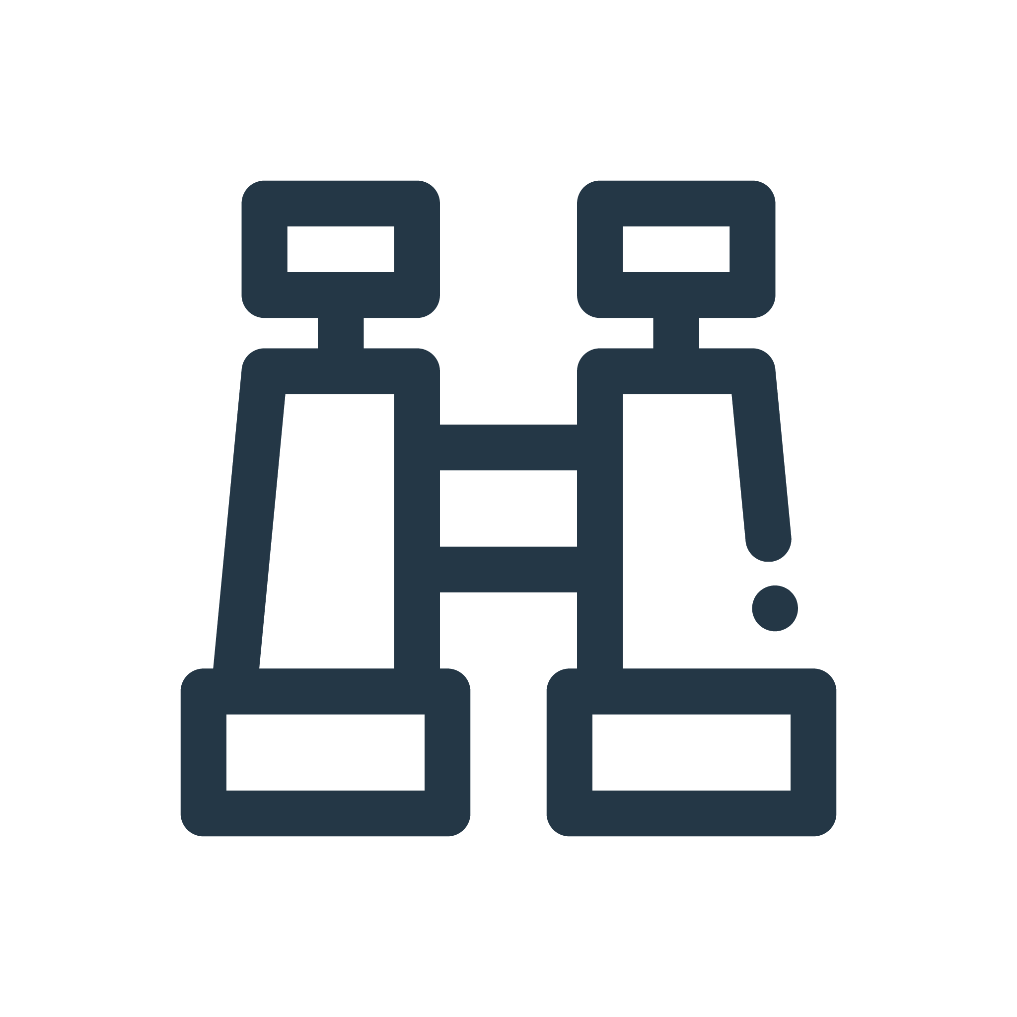 Line drawing of a set of binoculars