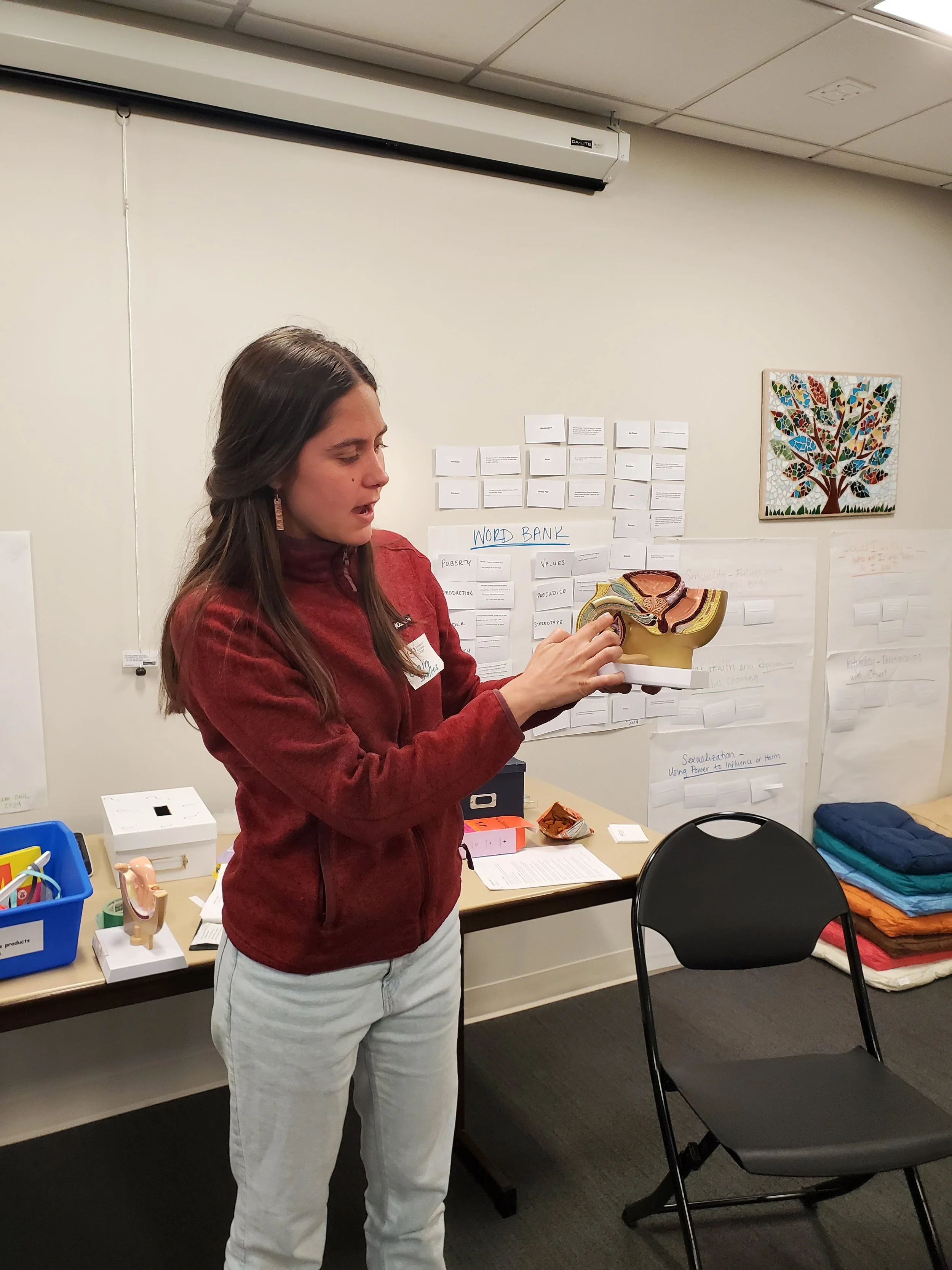 Claire teaching at a community organization in King County, WA.