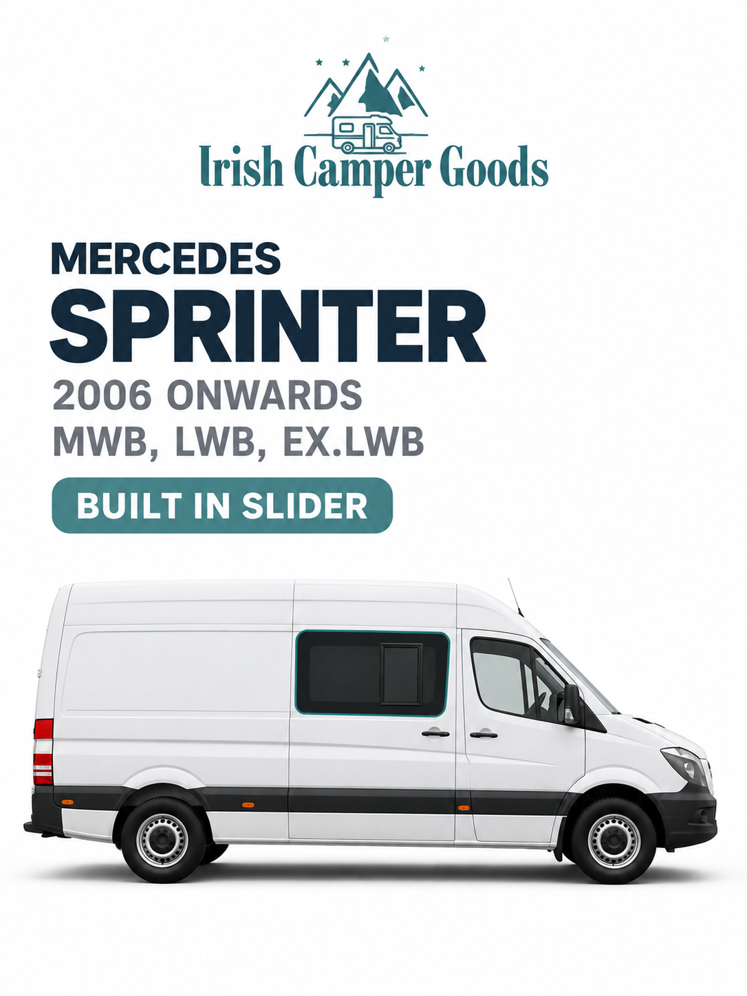 Sprinter 2006-Present Right Front Window With Slider *Collection Only*