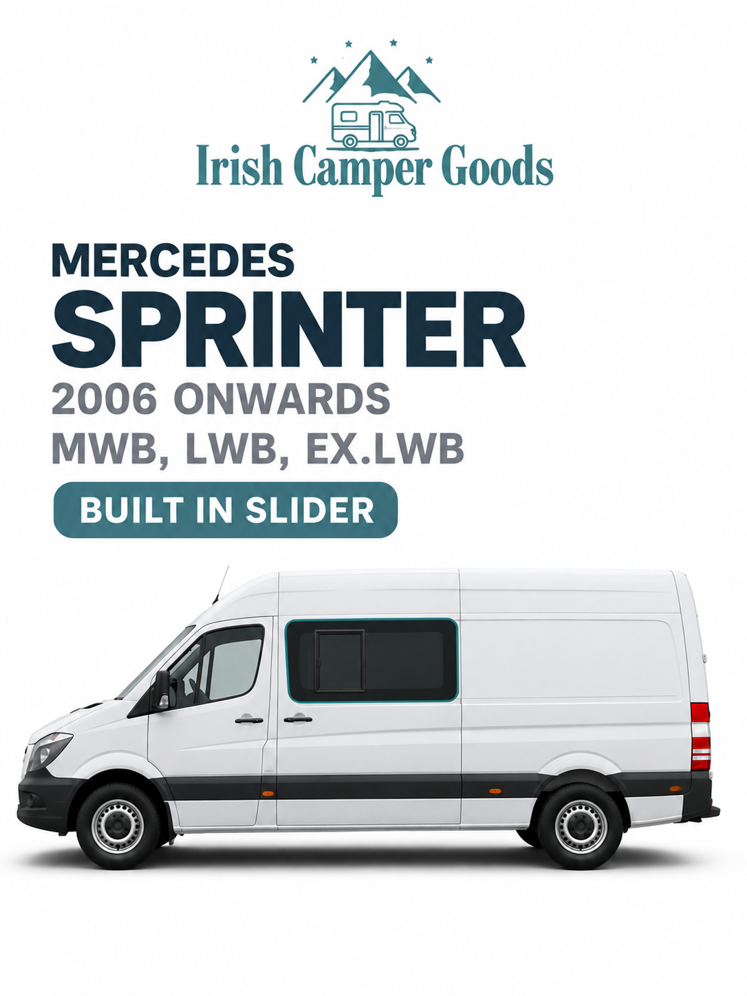 Sprinter 2006-Present Sliding Door Window With Slider *Collection Only*