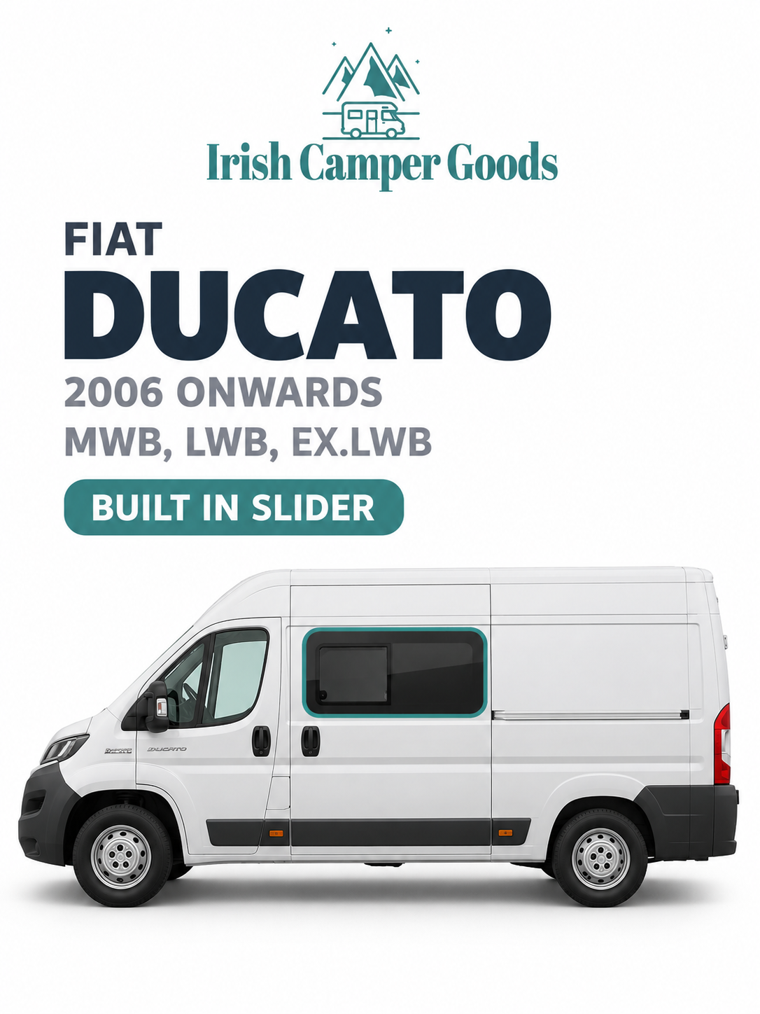 Ducato-Boxer-Relay Sliding Door Window With Slider *Collection Only*
