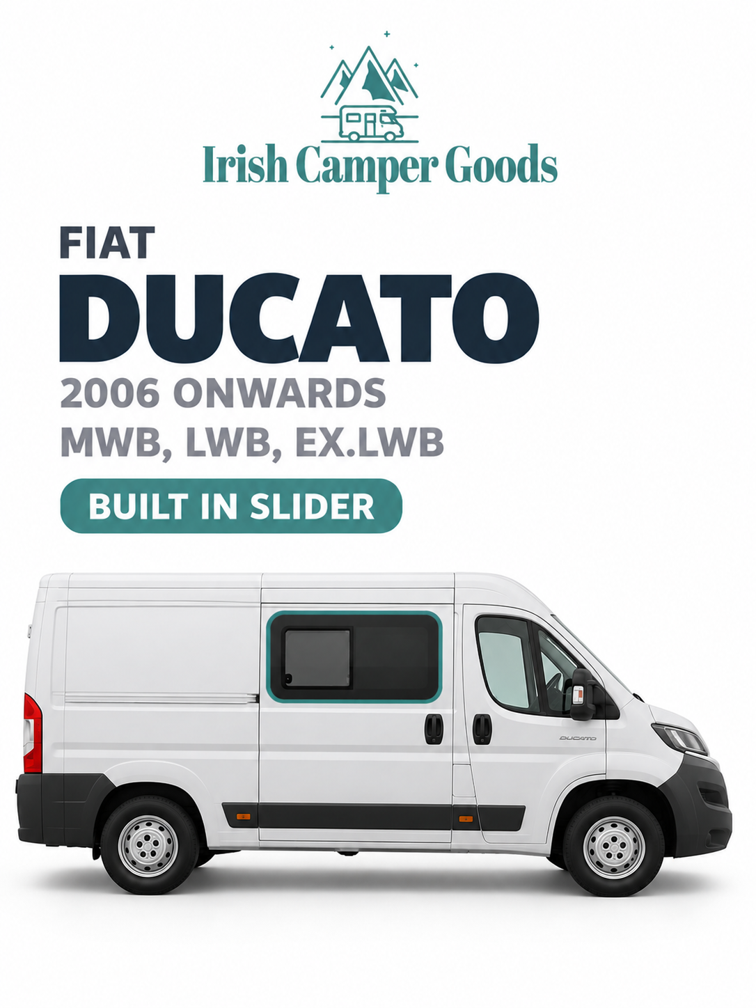 Ducato-Boxer-Relay Right Front Window With Slider *Collection Only*