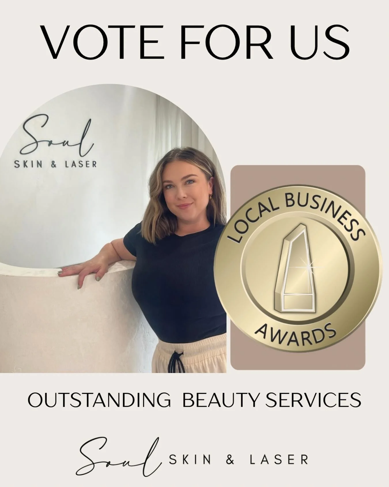 We&rsquo;re so excited and grateful that Soul Skin and Laser has been nominated in the Local Business Awards. 

Being recognised by our community means the absolute world to us as a small business. Every client, every booking, every referral, every k