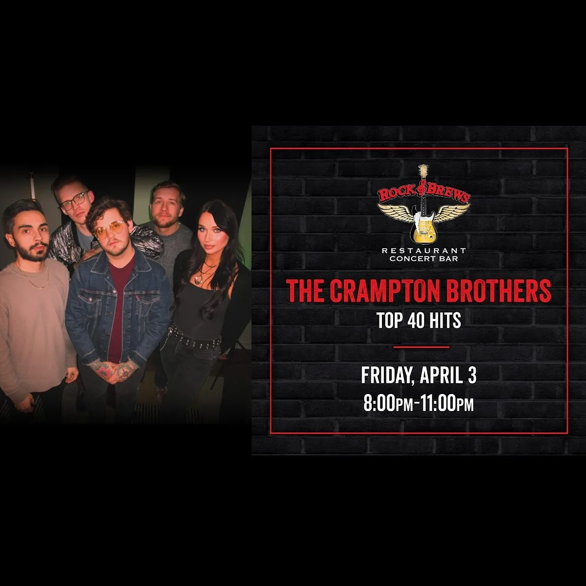 🚨NEW VENUE ALERT🚨

We&rsquo;ll be at the BRAND NEW Rock &amp; Brews Concert Bar in Royal Oak on Friday, April 3rd from 8pm-11pm. We are STOKED to experience this new space with you guys. We&rsquo;ll put the ticket link in the bio for you.
