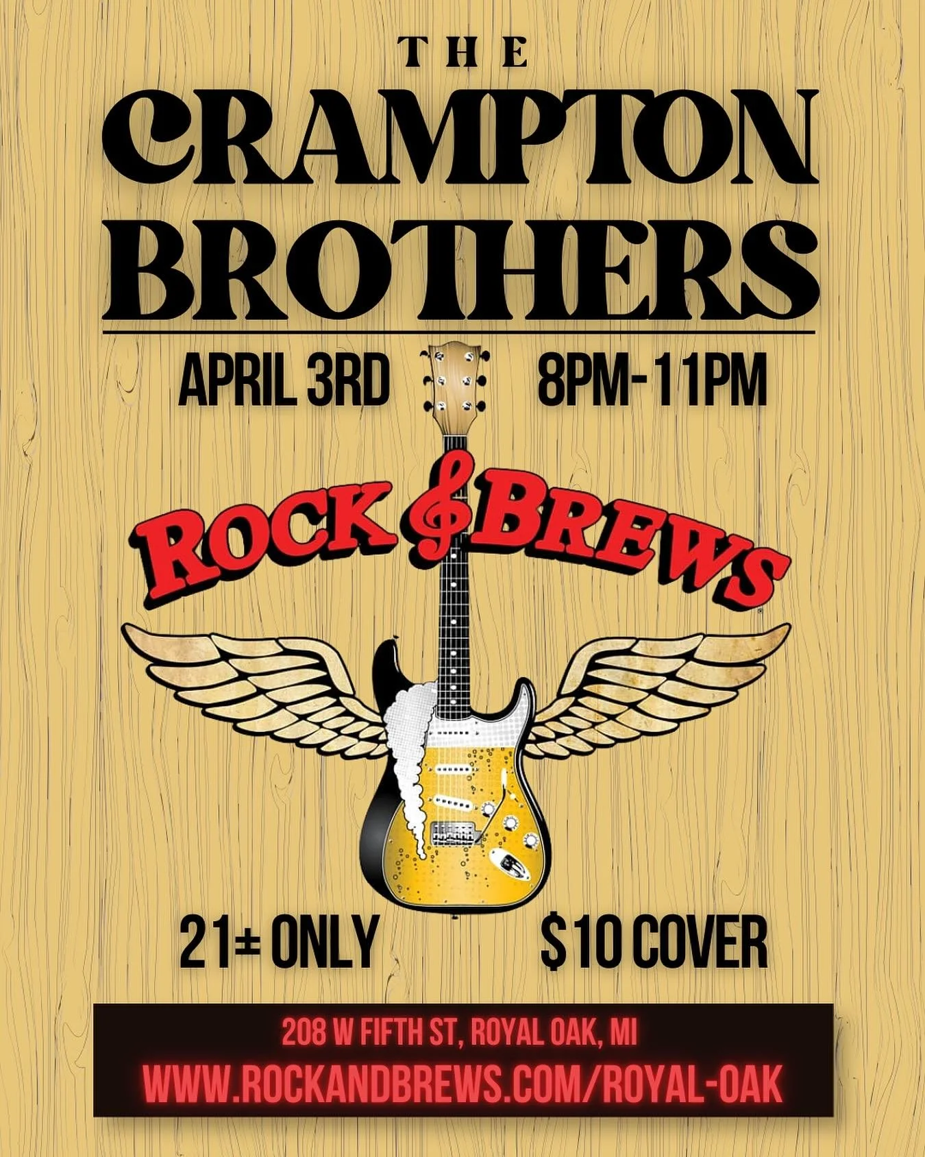There&rsquo;s a brand new venue in Royal Oak and we&rsquo;ve been asked to stress test it.

On April 3rd from 8&ndash;11pm, we&rsquo;ll be at Rock &amp; Brews in downtown Royal Oak seeing how it handles live music, cold drinks, and a crowd that&rsquo
