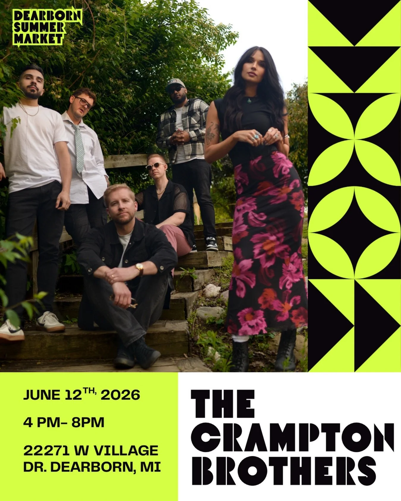☀️ SUMMER IS OFFICIALLY CLOCKING IN ☀️🎶

This Friday we&rsquo;re taking over the Dearborn Summer Market 
4 PM&ndash;8 PM downtown Dearborn at the beautiful @imaginepeacepark 

✨ 40 local vendors
🚚 Food trucks stacked with the good stuff
🎈 Activiti
