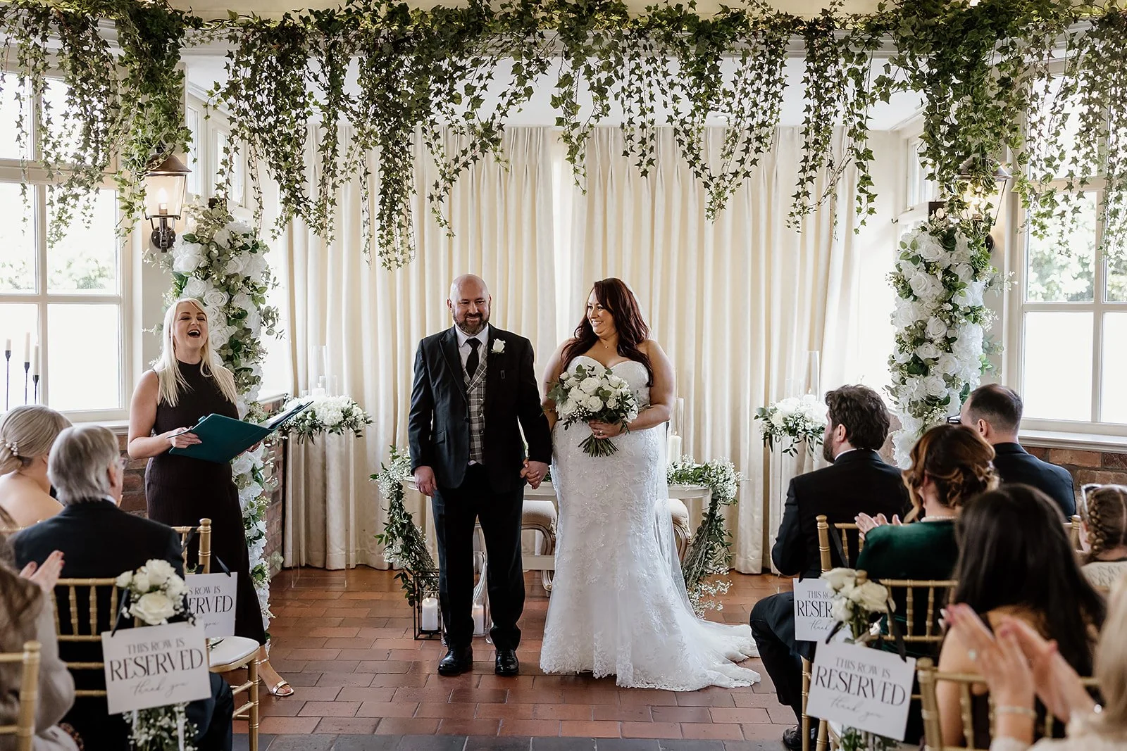 Humanist wedding celebrant in action