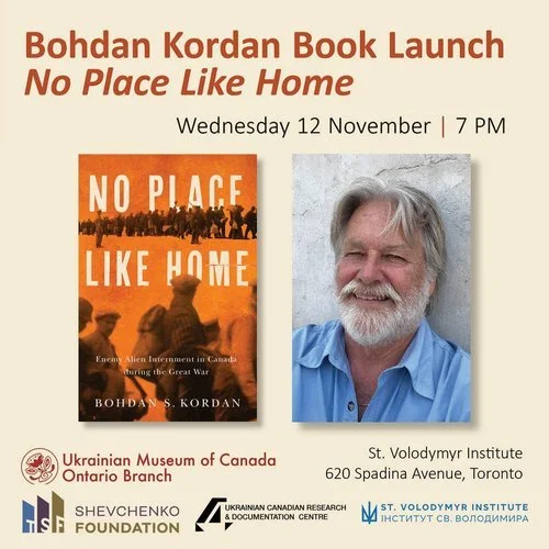 Book Launch: No Place Like Home by Bohdan Kordan