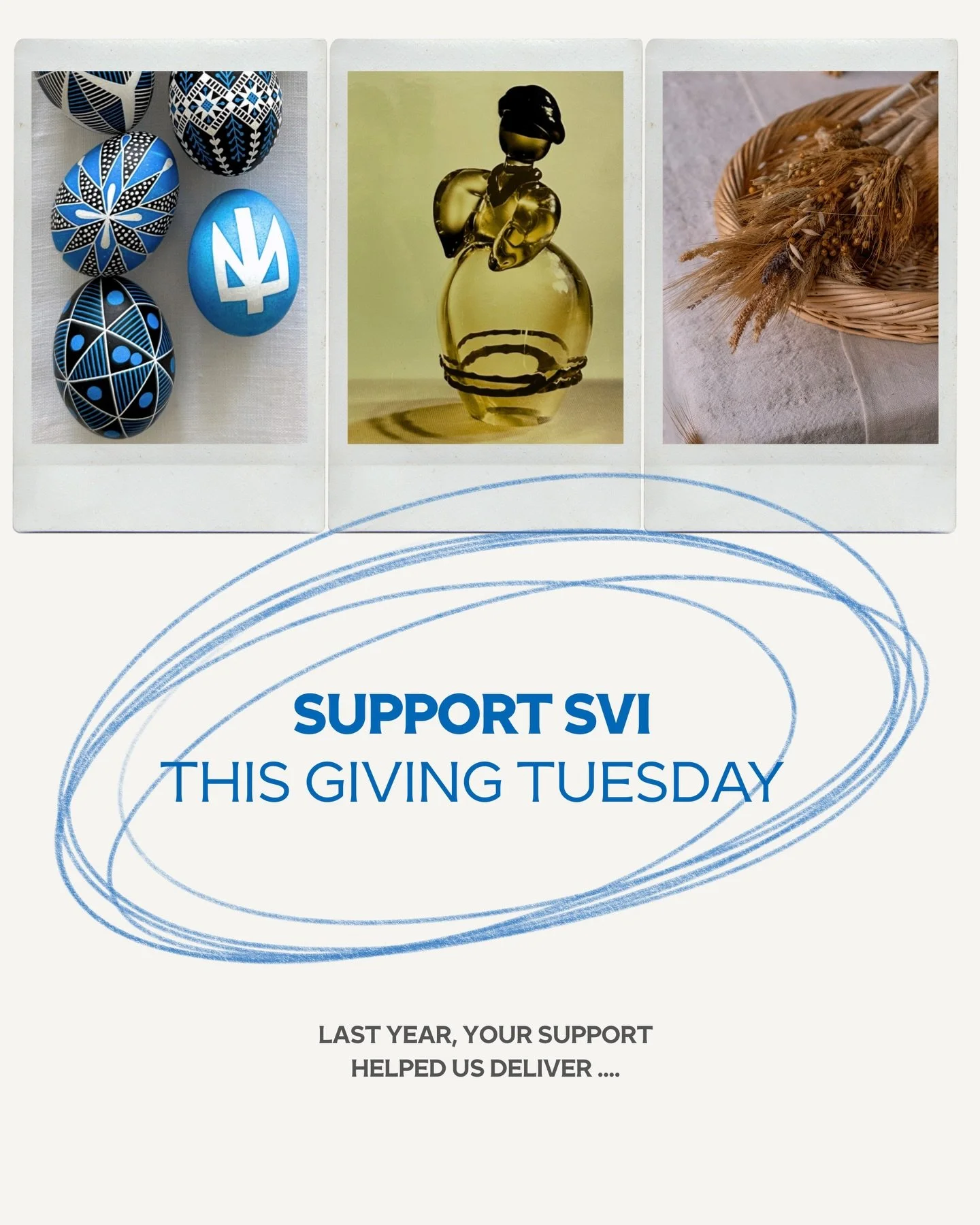 Support Ukrainian Cultural Programing this Giving Tuesday!

With your support, in 2024&ndash;2025 SVI was able to:

📍 Host over 50 cultural events and community programs
📍 Present major exhibitions including Blue&ndash;Yellow Series, Three Years: U